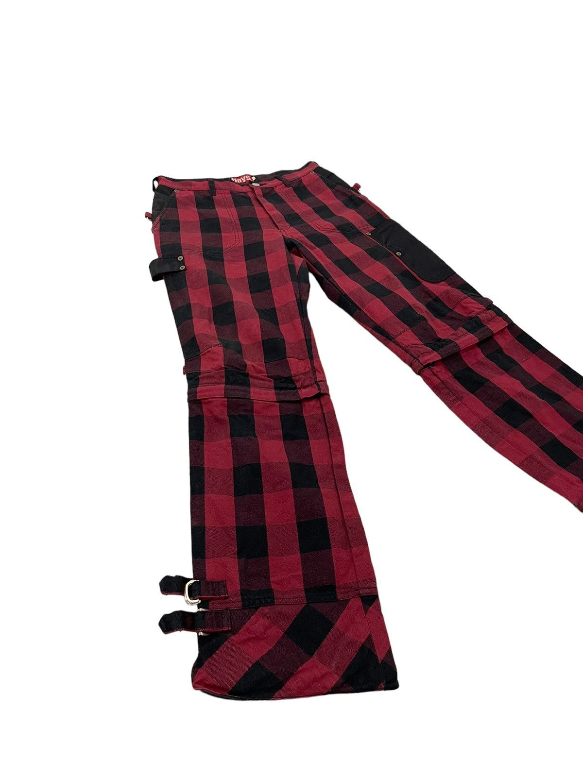 Japanese Brand Bondage Painter Batsu Boys Buffalo Check Pant Regular 7🟦0 Size US 29 - 10 Thumbnail