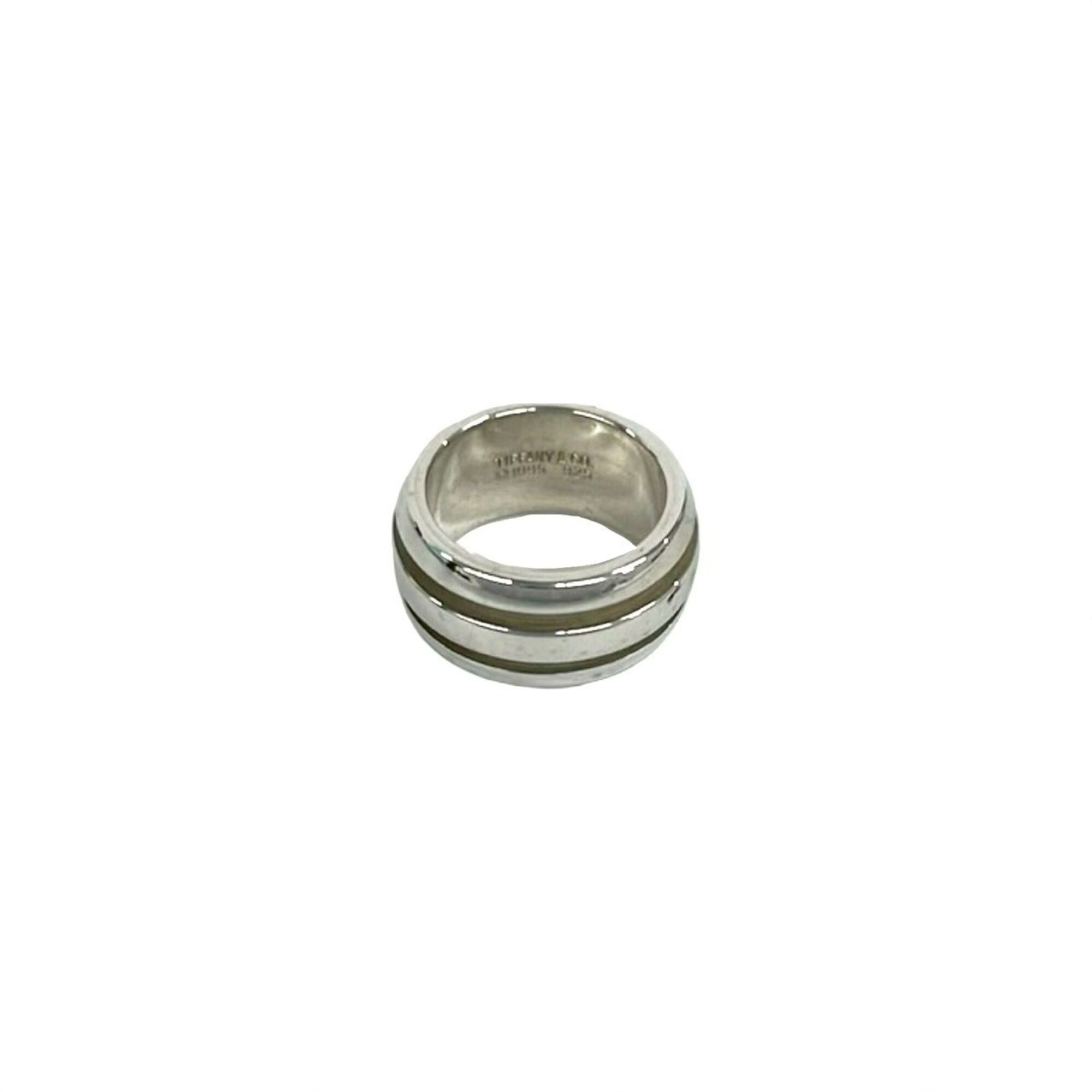 Tiffany & Co. TIFFANY&Co. Tiffany Groove Double Line Ring, Sterling Silver 925, Women's Accessory, b0490 Size ONE SIZE - 1 Thumbnail