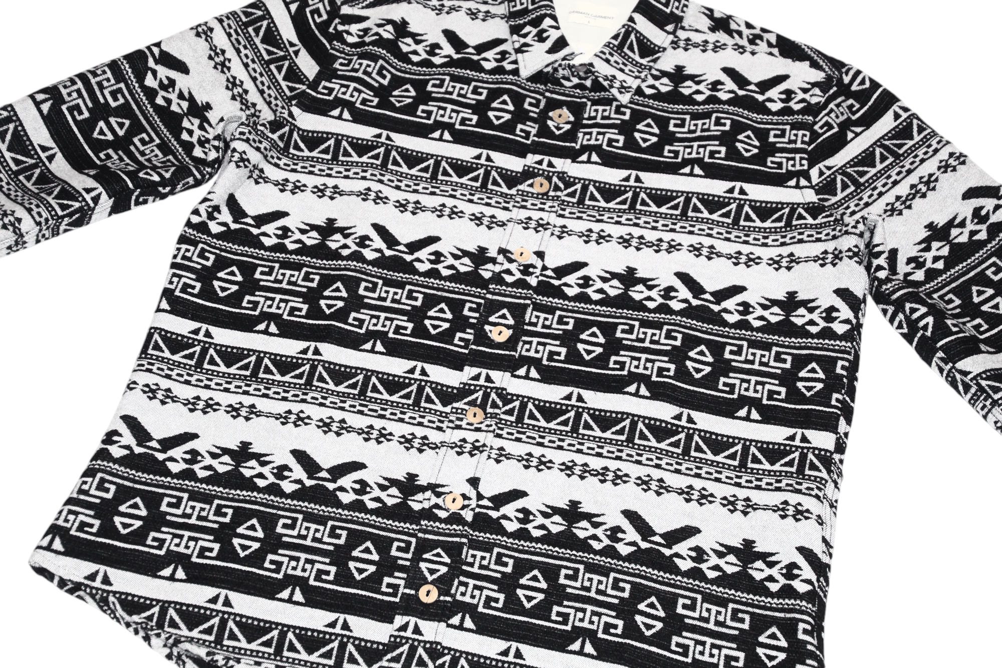 Flannel DEADSTOCK! GERMAN GARMENT Berlin Rugged Flannel Aztec Shirt Size US L / EU 52-54 / 3 - 5 Thumbnail