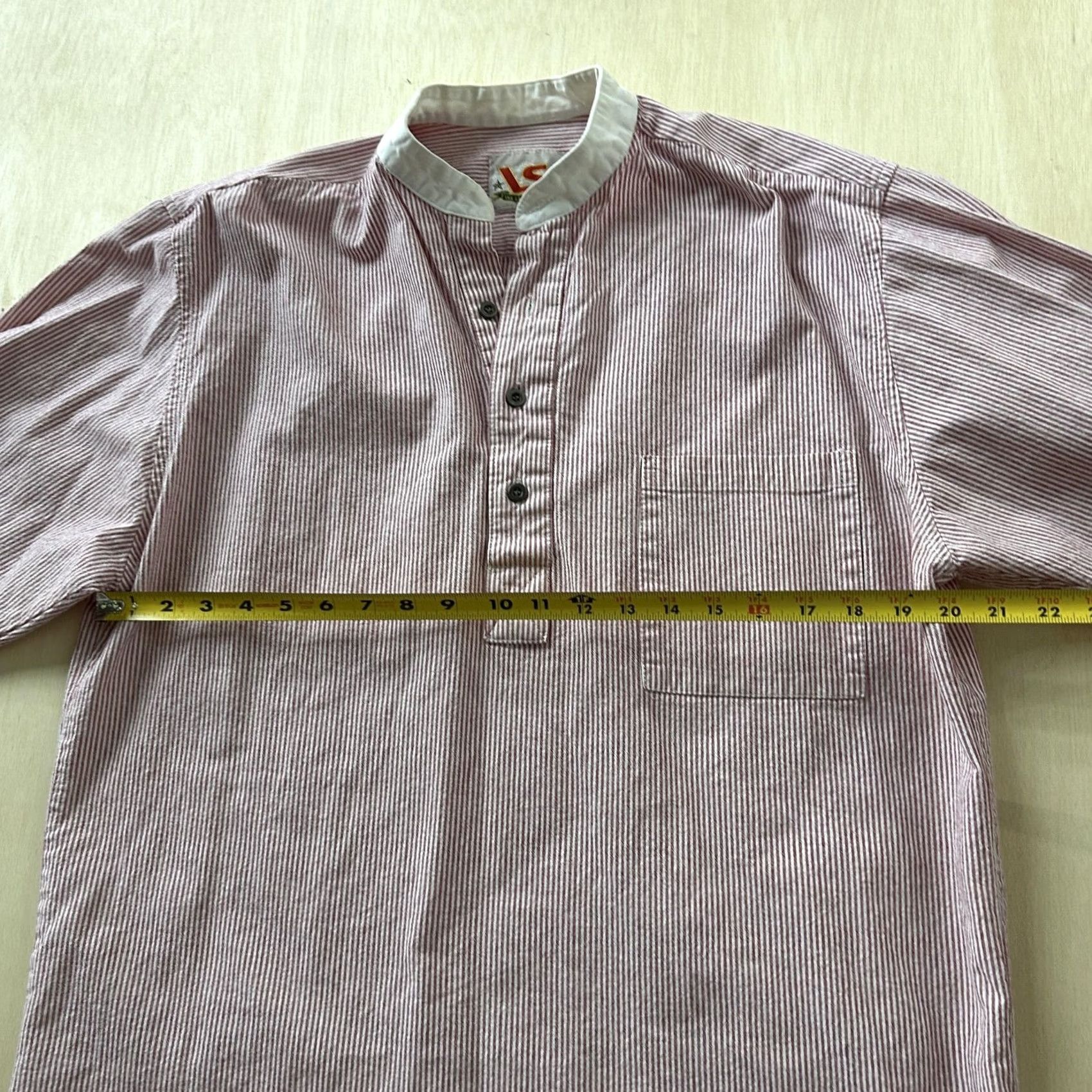 Vintage VINTAGE The Lazy LS Brand Shirt Mens Large Red Stripe Long Sleeve Henley Cotton Size US L / EU 52-54 / 3 - 7 Thumbnail