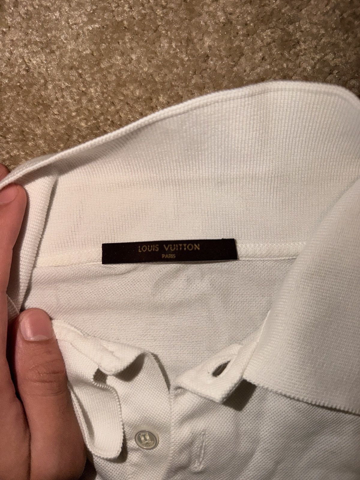 Louis Vuitton Louis Vuitton LV Logo Polo Shirt White Size Medium Size US M / EU 48-50 / 2 - 4 Thumbnail