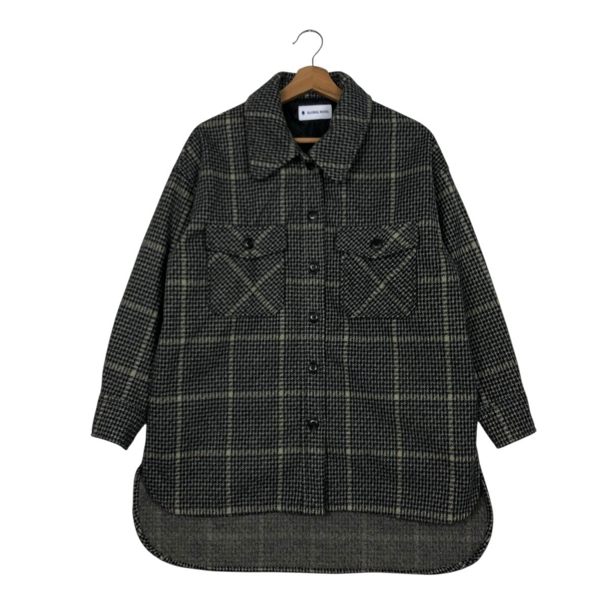 Japanese Brand 🔥VINTAGE WOOL FLANNEL JACKET GLOBAL WORK TARTAN ISSEY MIYAKE Size US M / EU 48-50 / 2 - 3 Thumbnail
