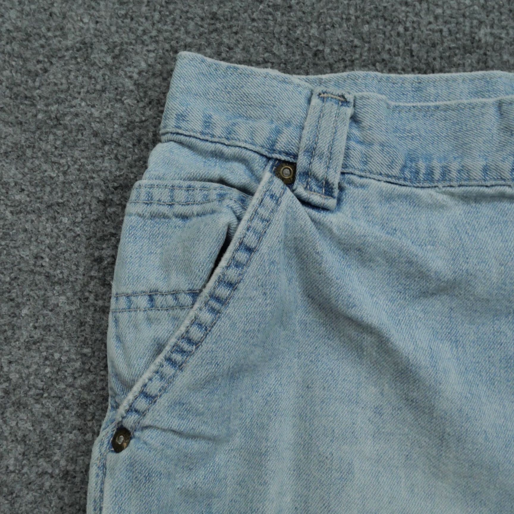 Lee VINTAGE Lee Jeans Shorts Womens 90s Grunge Blue Denim Distressed 32x3 13 Short Seasoned Baggy Casual Women Jeans Shorts Size 24" / US 00 / IT 34 - 6 Thumbnail