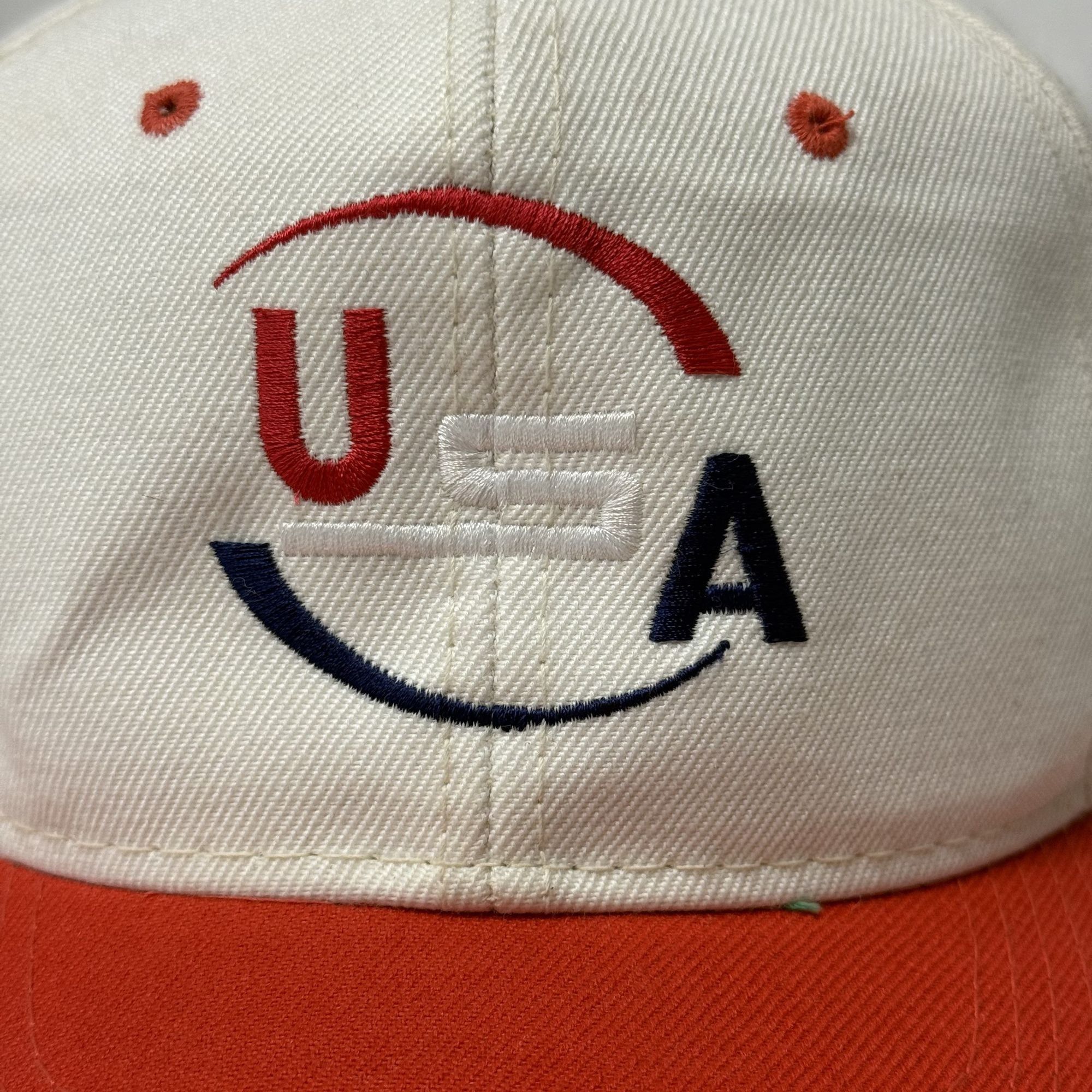 Other Vtg YoungAn Hat White Red Trucker USA Embroidered Cap Size ONE SIZE - 3 Thumbnail