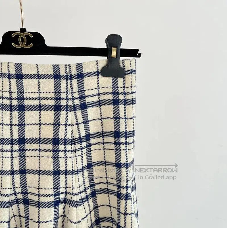Dior Dior Checkered Wool Mini Skirt for Women . Size 22" - 2 Thumbnail