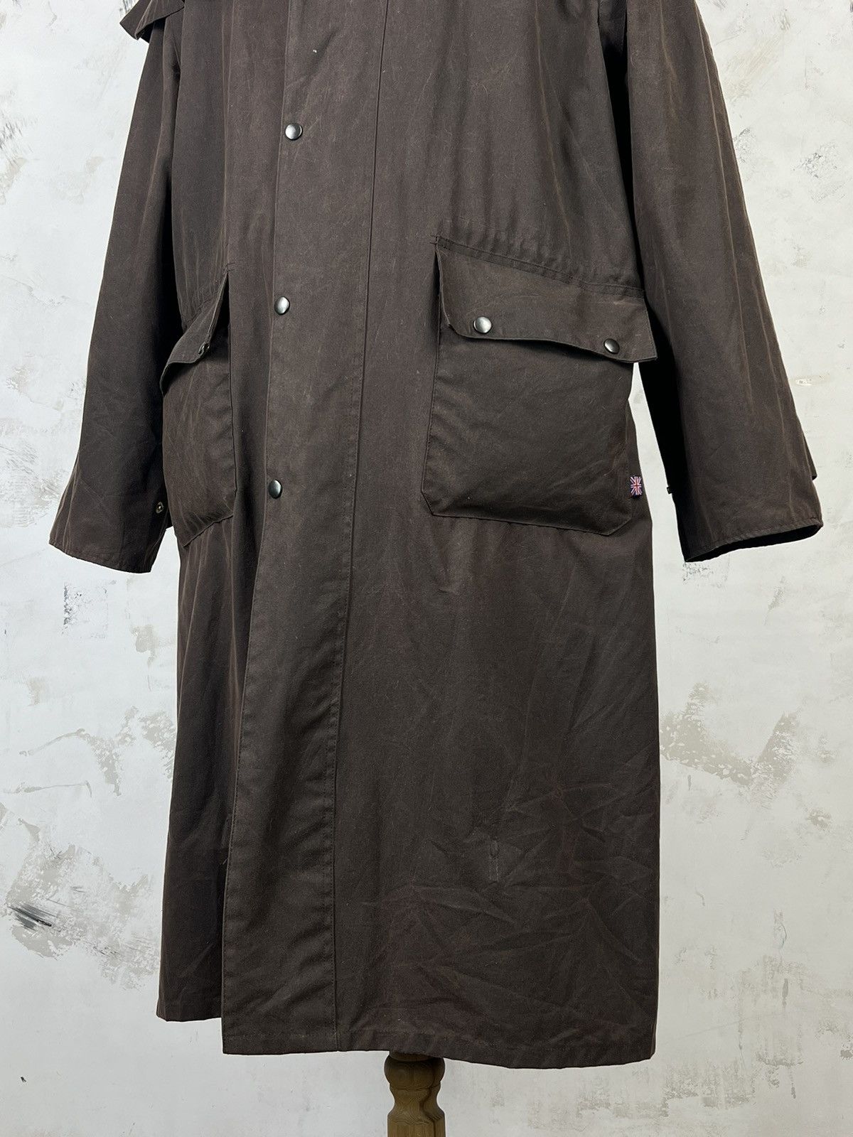 Vintage Ben Nevis Waxed Long Coat Outdoor Bushman Duster Jacket L–XL Size US L / EU 52-54 / 3 - 4 Thumbnail