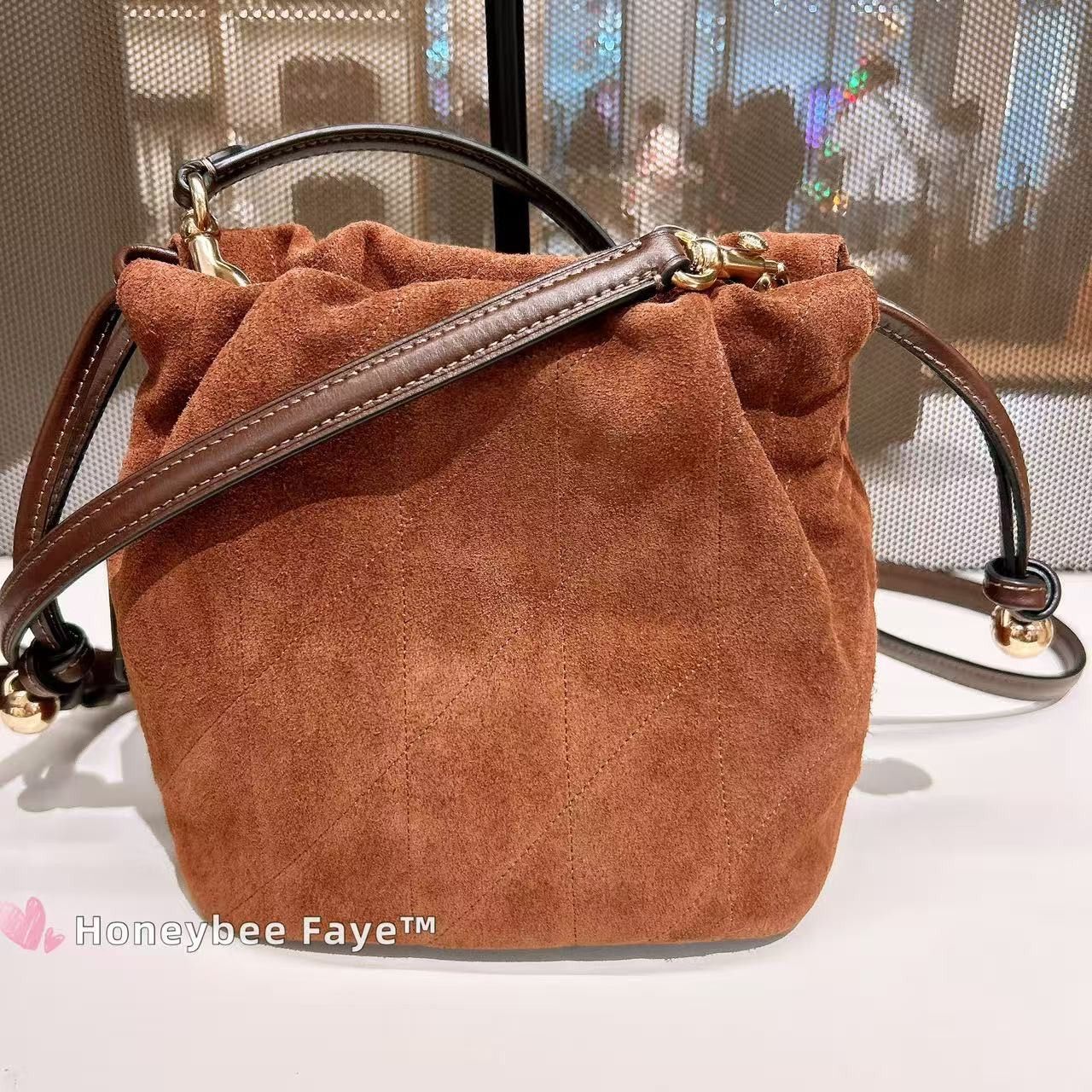 Coach Faye Mini Drawstring Bag With Quilting CDC42 Size ONE SIZE - 3 Thumbnail