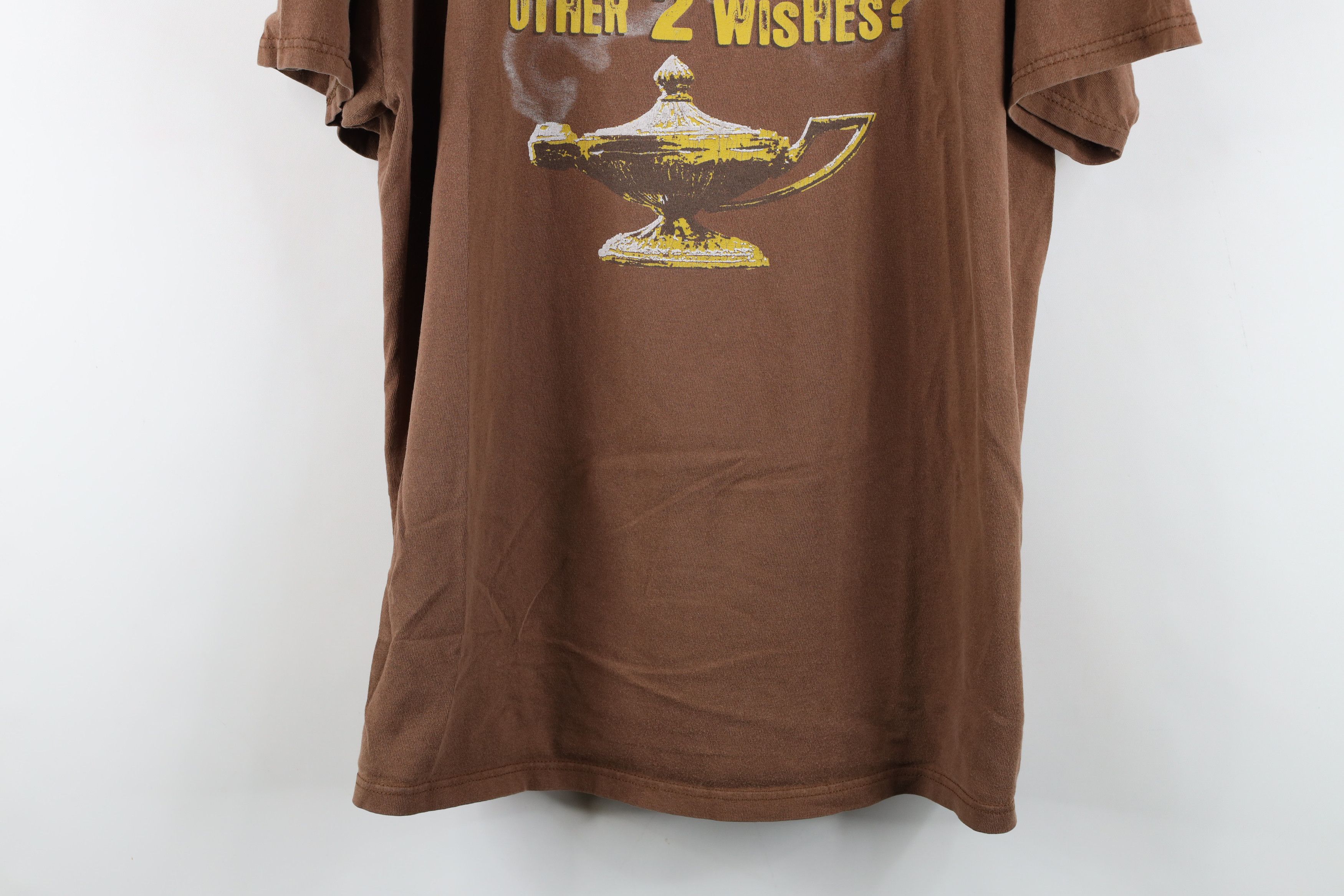 Vintage Vintage Y2K Streetwear Magic Genie Lamp T-Shirt Brown Cotton Size US XL / EU 56 / 4 - 3 Thumbnail