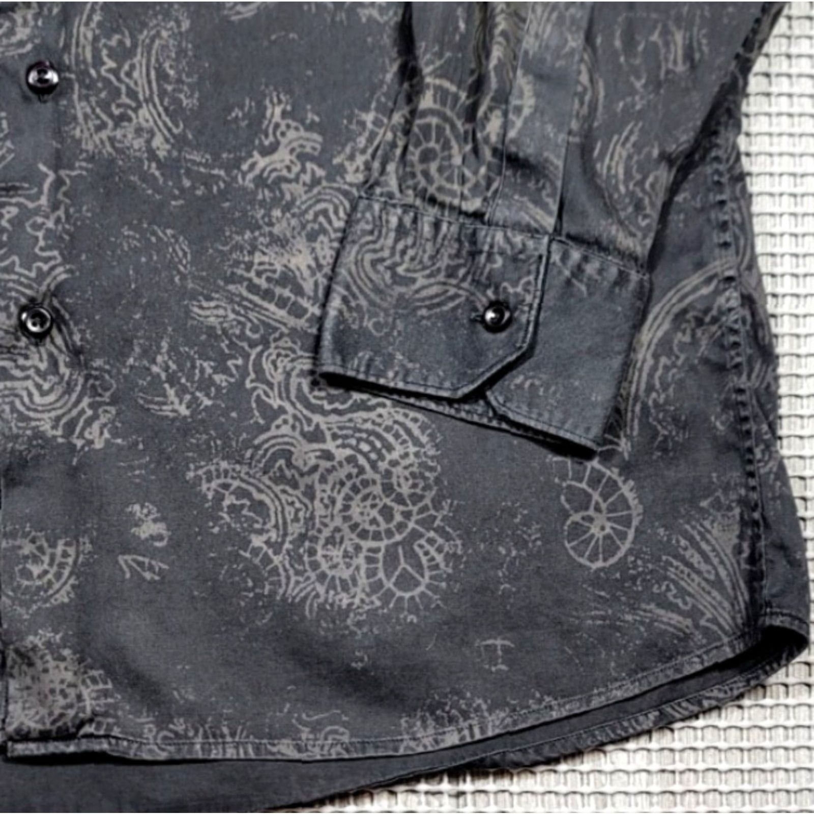 Vintage VINTAGE Bullock & Jones Shirt Mens L Brown Gray Paisley Button-Up Collared Long Sleeve 1960s 70s 80s Floral Geometric Size US L / EU 52-54 / 3 - 6 Thumbnail