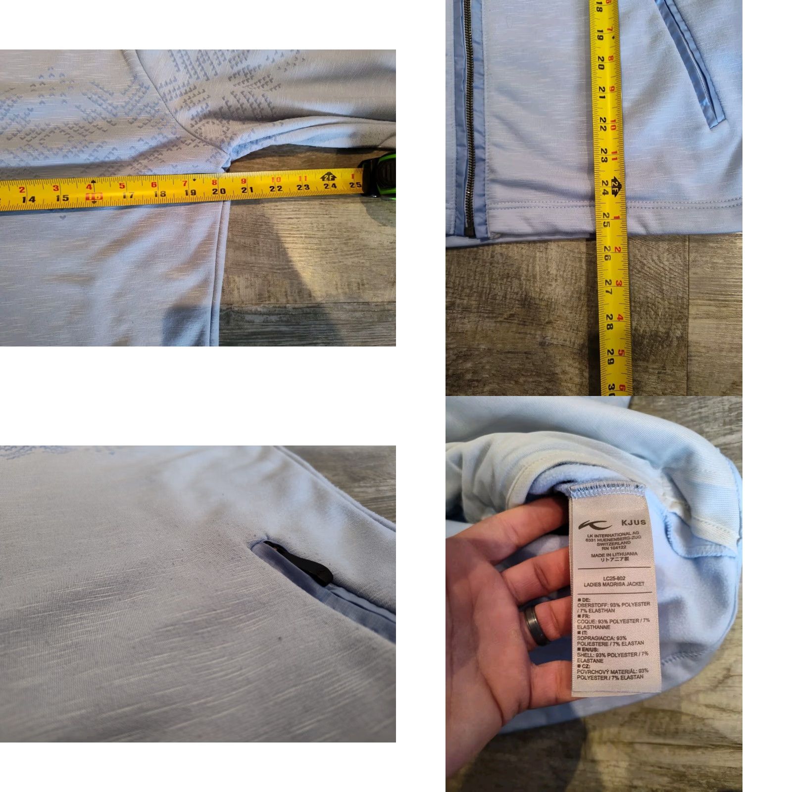 KJUS Kjus Madrisa Womens Jacket XL 42 Light Blue Performance Full Zip Switzerland Size XL / US 12-14 / IT 48-50 - 8 Thumbnail