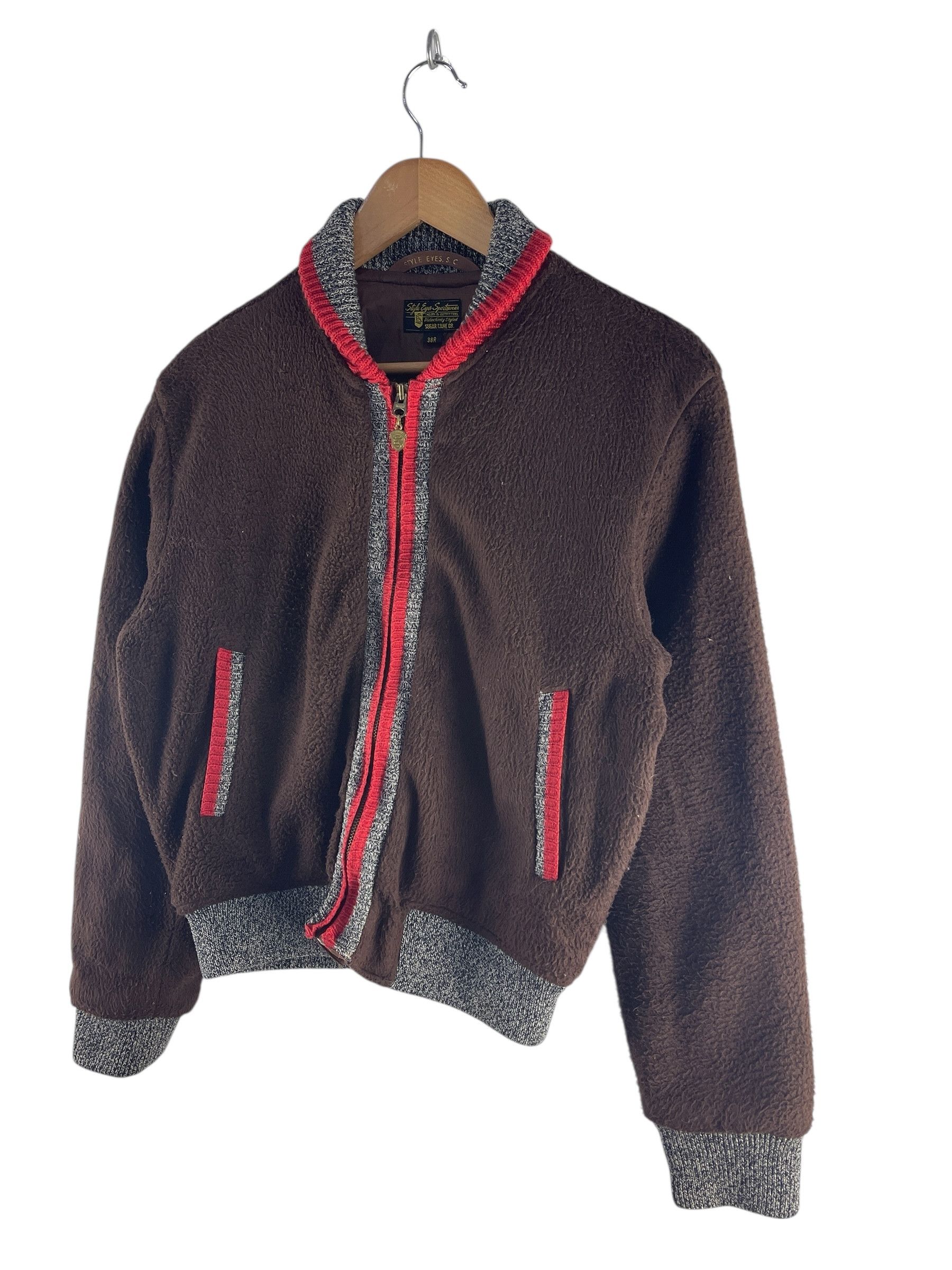 Sugar Cane Vintage Style Eyes Sugar Cane Fleece Bomber Jacket Size US M / EU 48-50 / 2 - 5 Thumbnail