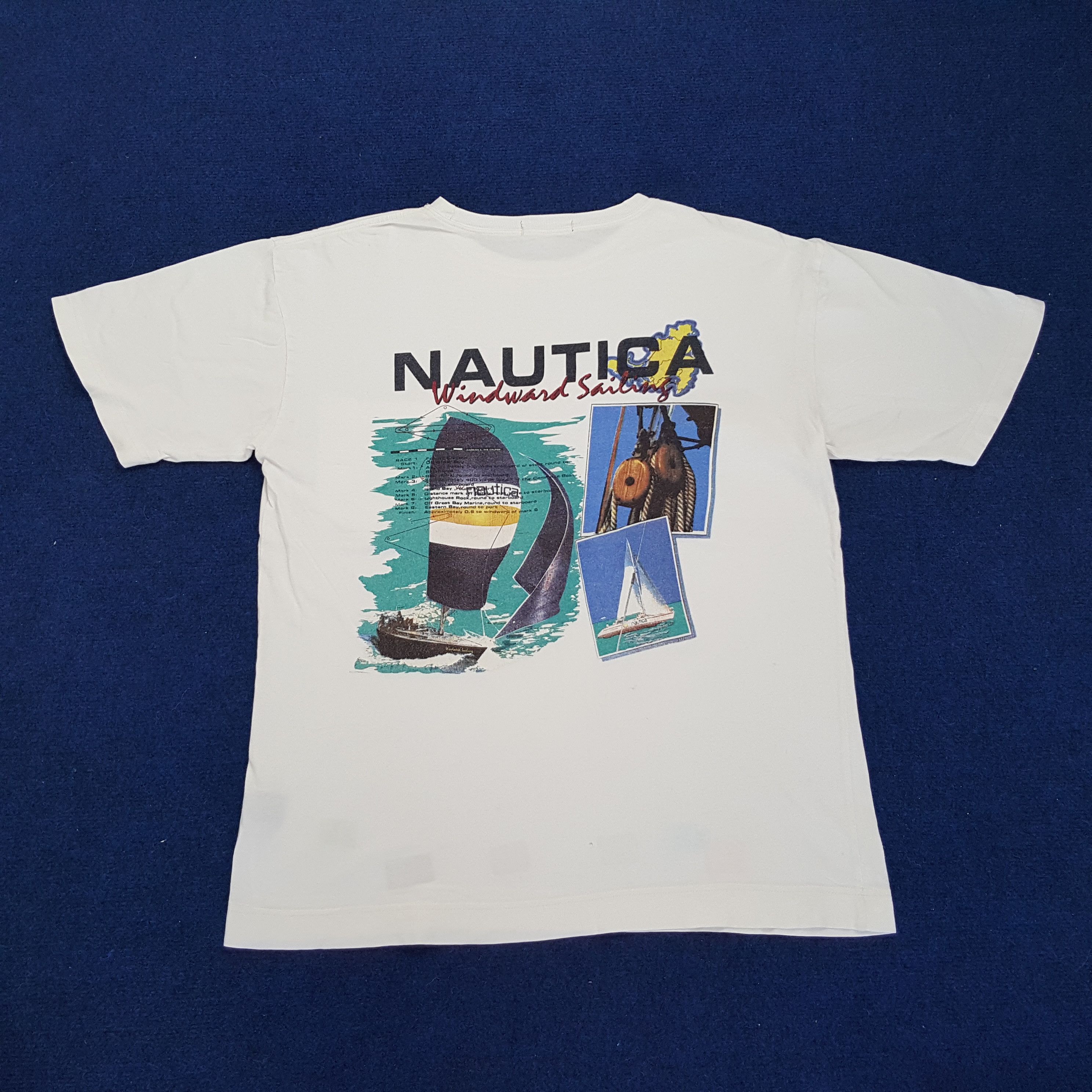 Nautica × Vintage Vintage NAUTICA Windward Sailing Surf Style T-shirt Size US L / EU 52-54 / 3 - 1 Thumbnail
