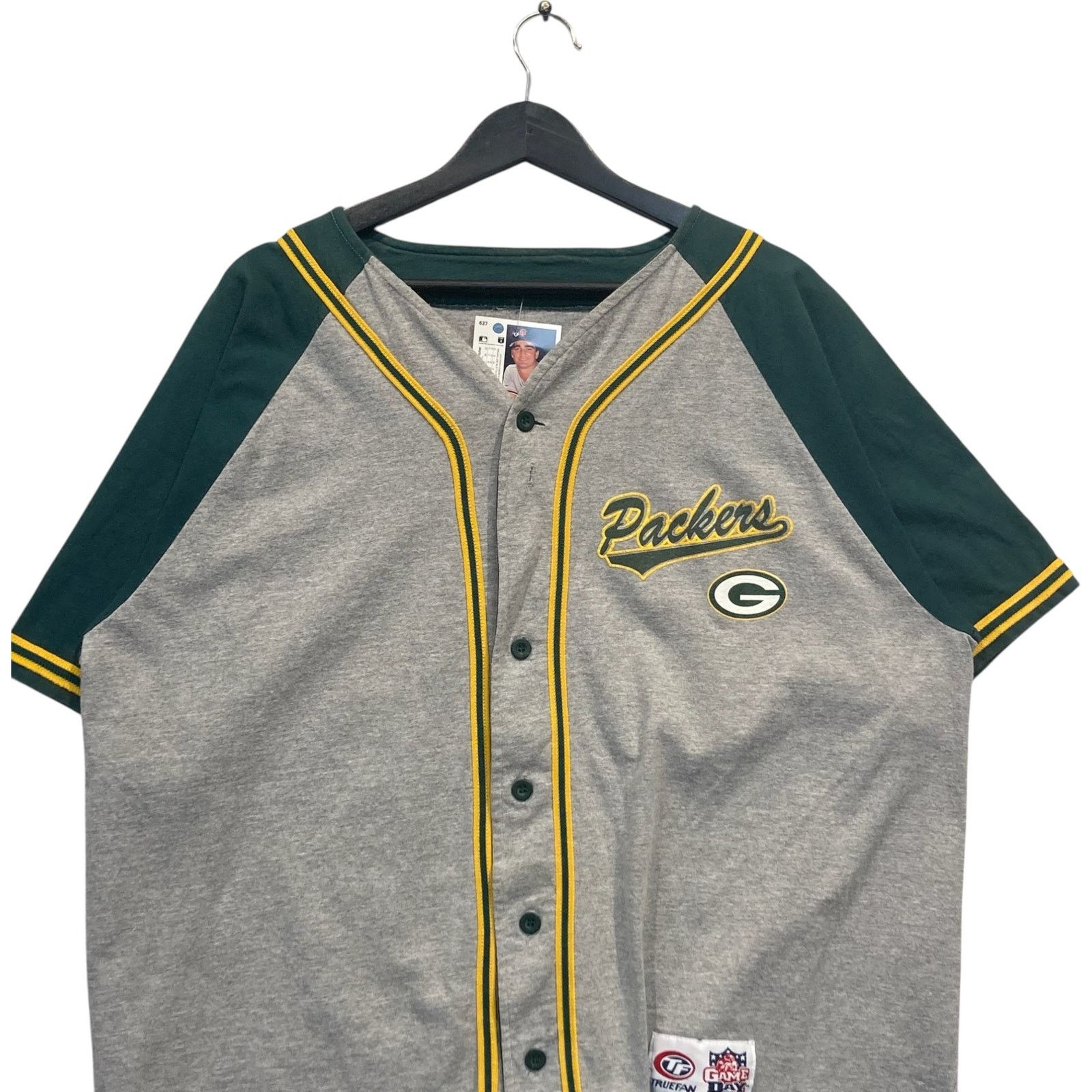Vintage Vintage TrueFan Green Bay Packers Button Logo NFL Jersey XL Size US XL / EU 56 / 4 - 2 Thumbnail