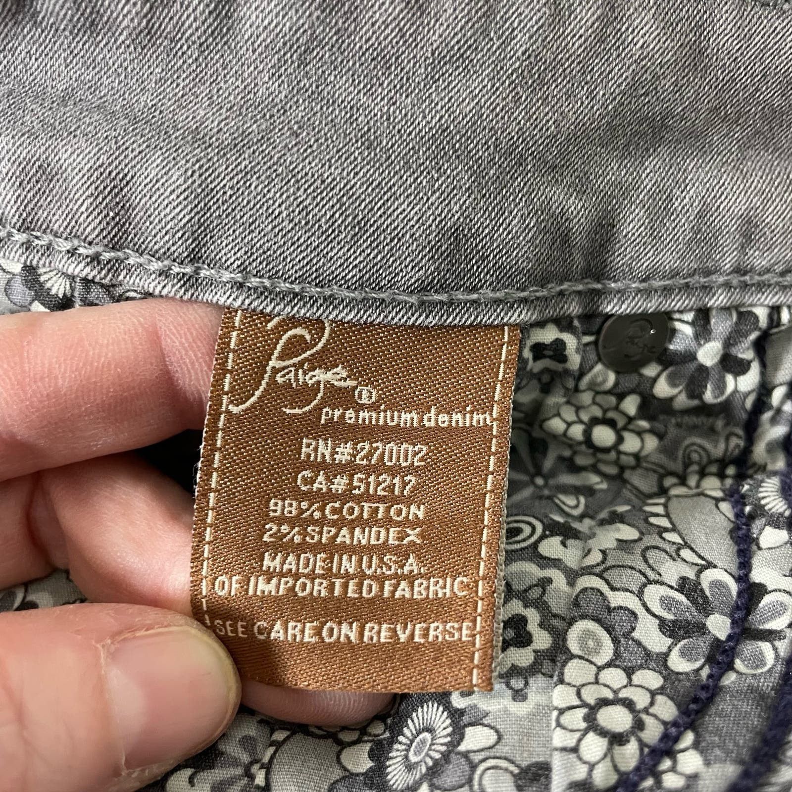 Paige Paige Denim Women's Gray Verdugo Jegging Jeans - Size 29 Size 29" - 4 Thumbnail