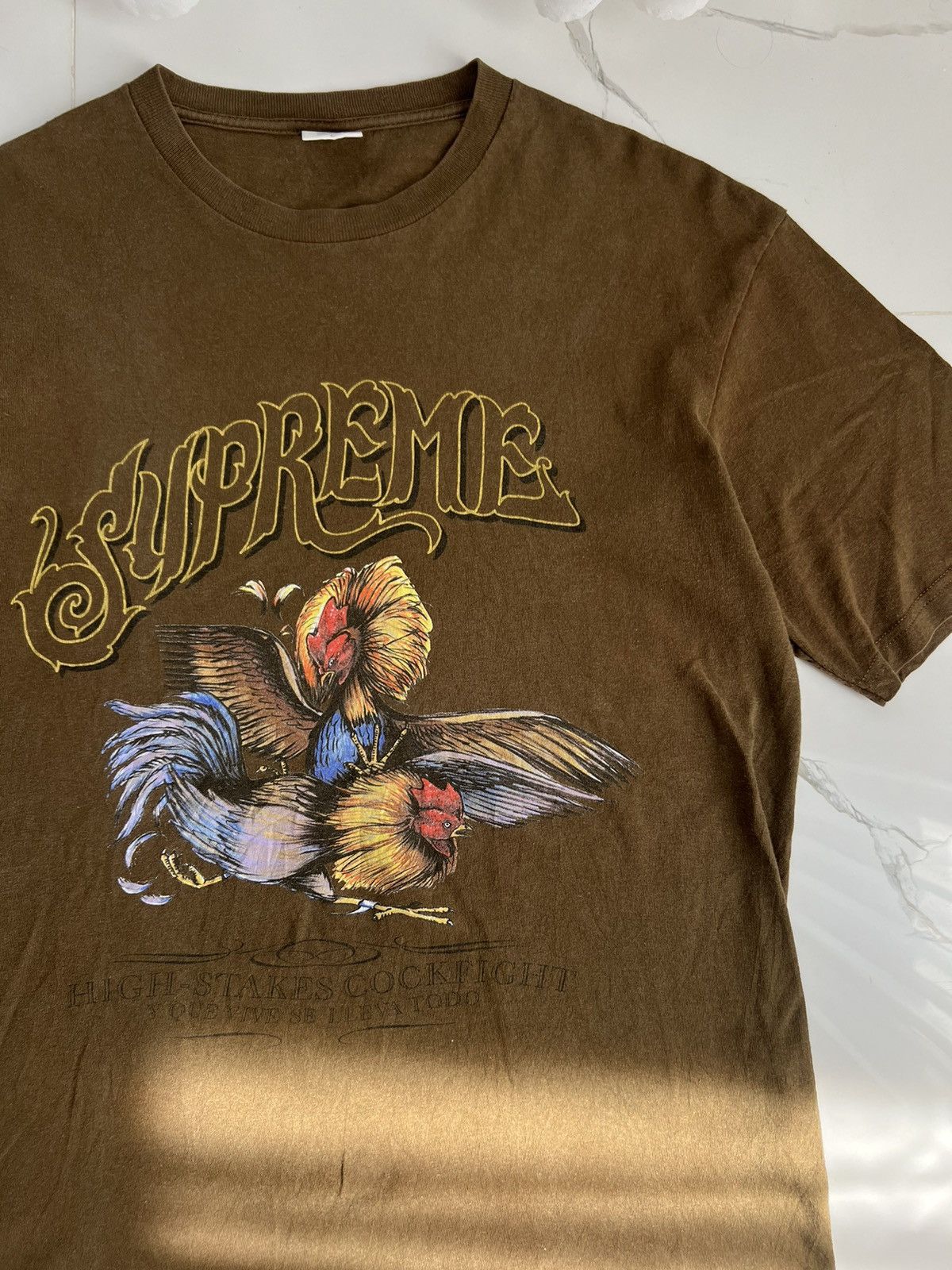 Supreme SUPREME COCK FIGHT BIG LOGO RARE TEE Size US L / EU 52-54 / 3 - 2 Thumbnail