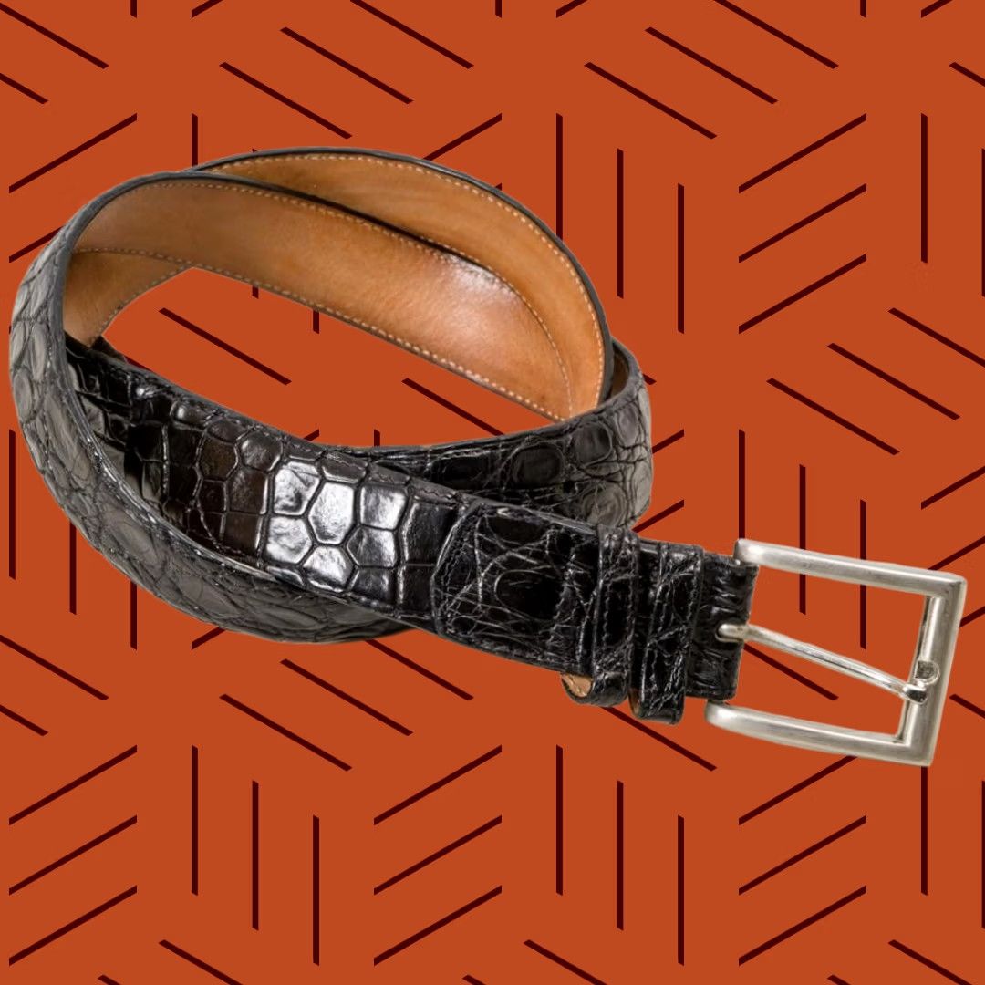 Vintage VINTAGE Peter Huber Leather Belt Mens 42 Black Leather Casual Fashion Belt Size 42 - 1 Thumbnail