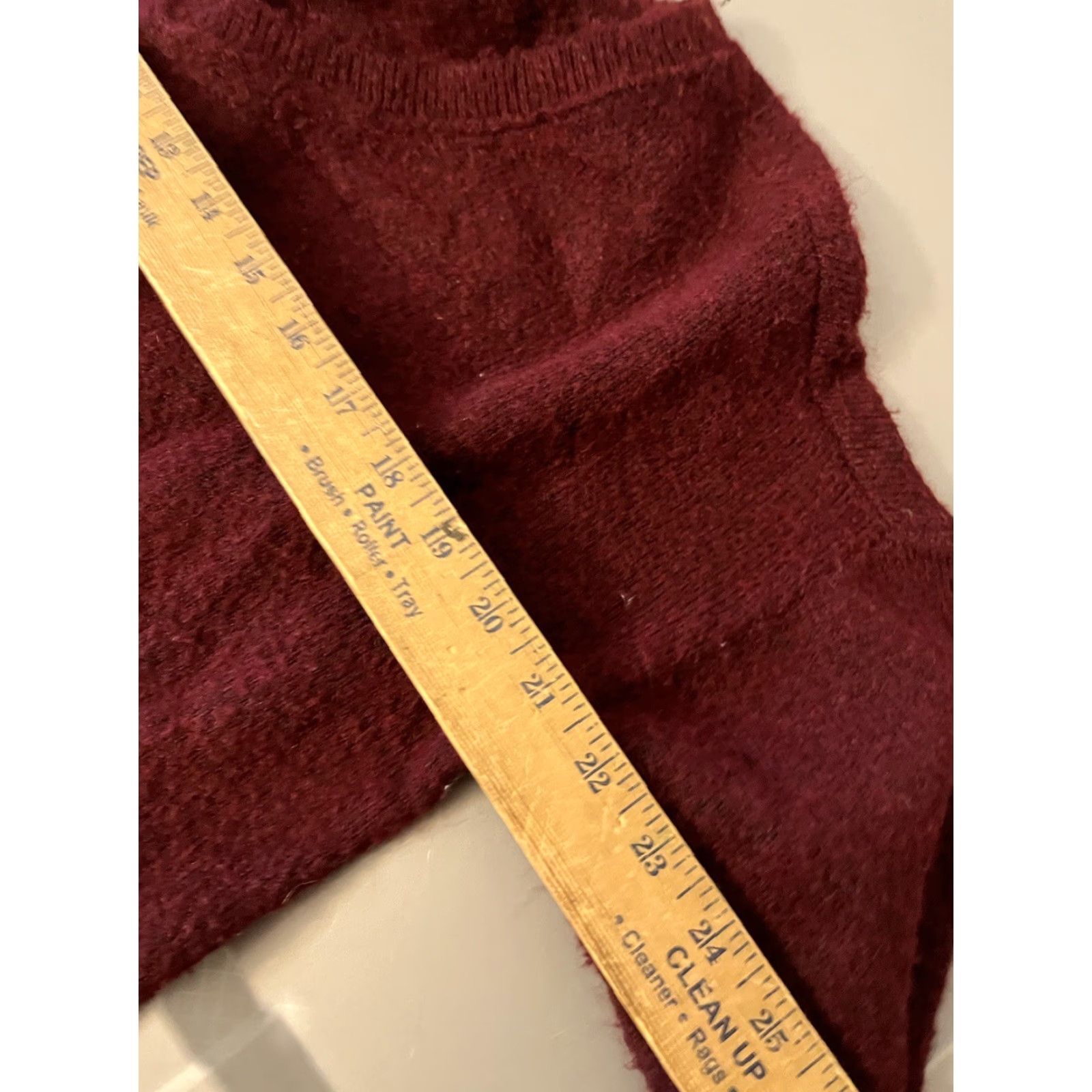 Lucky Brand Lucky Brand Sweater Womens Small Maroon V-Neck Pullover Polyester Wool Blend Knit All Seasons Lightweight Oversized Size S / US 4 / IT 40 - 5 Thumbnail