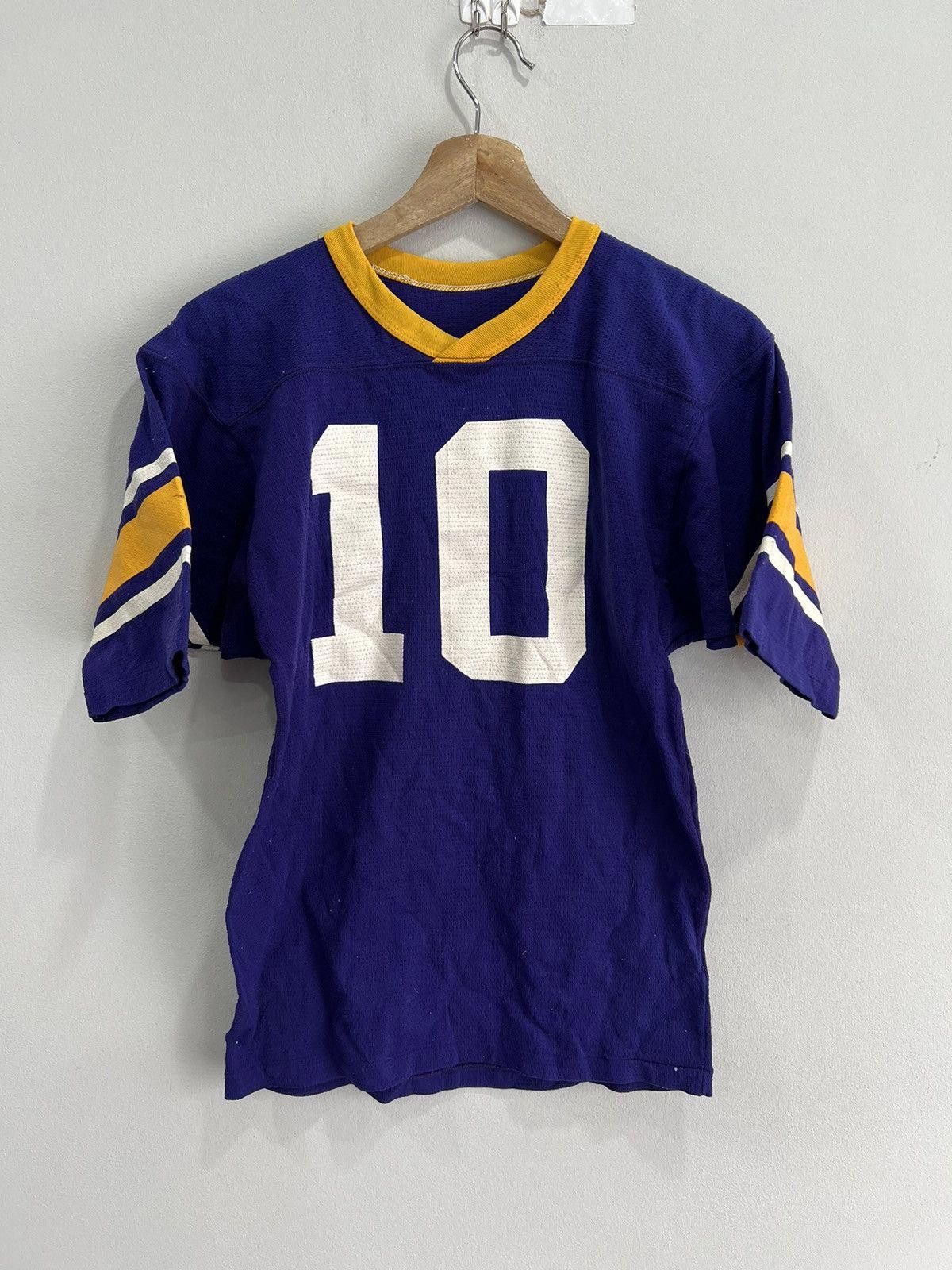 Vintage Vintage 80s Football Jersey Purple Yellow 10 Size US S / EU 44-46 / 1 - 1 Thumbnail