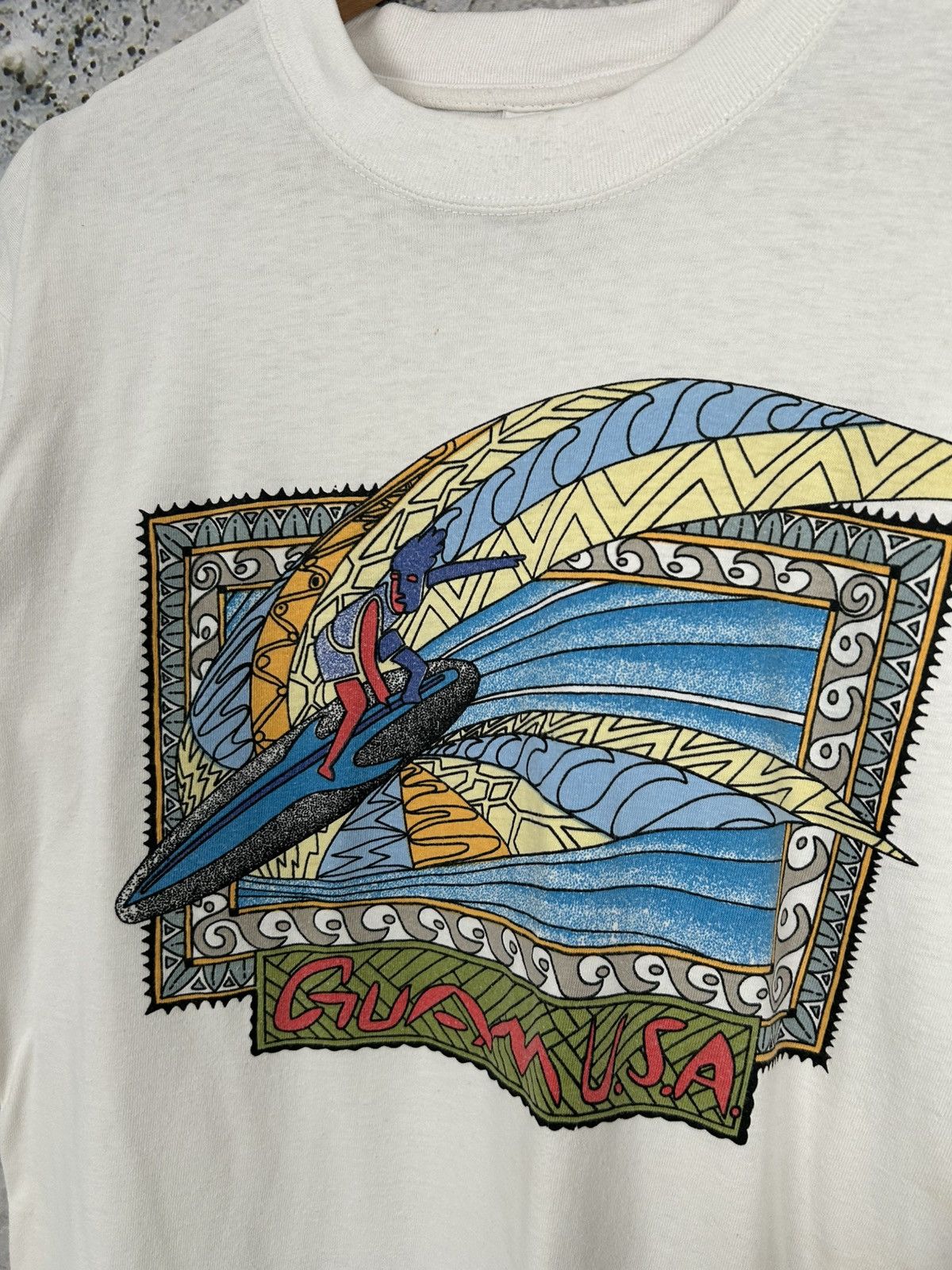 Vintage Vintage Surf Graphic Tee Skate Boxy Fit 90s Retro Size US L / EU 52-54 / 3 - 3 Thumbnail