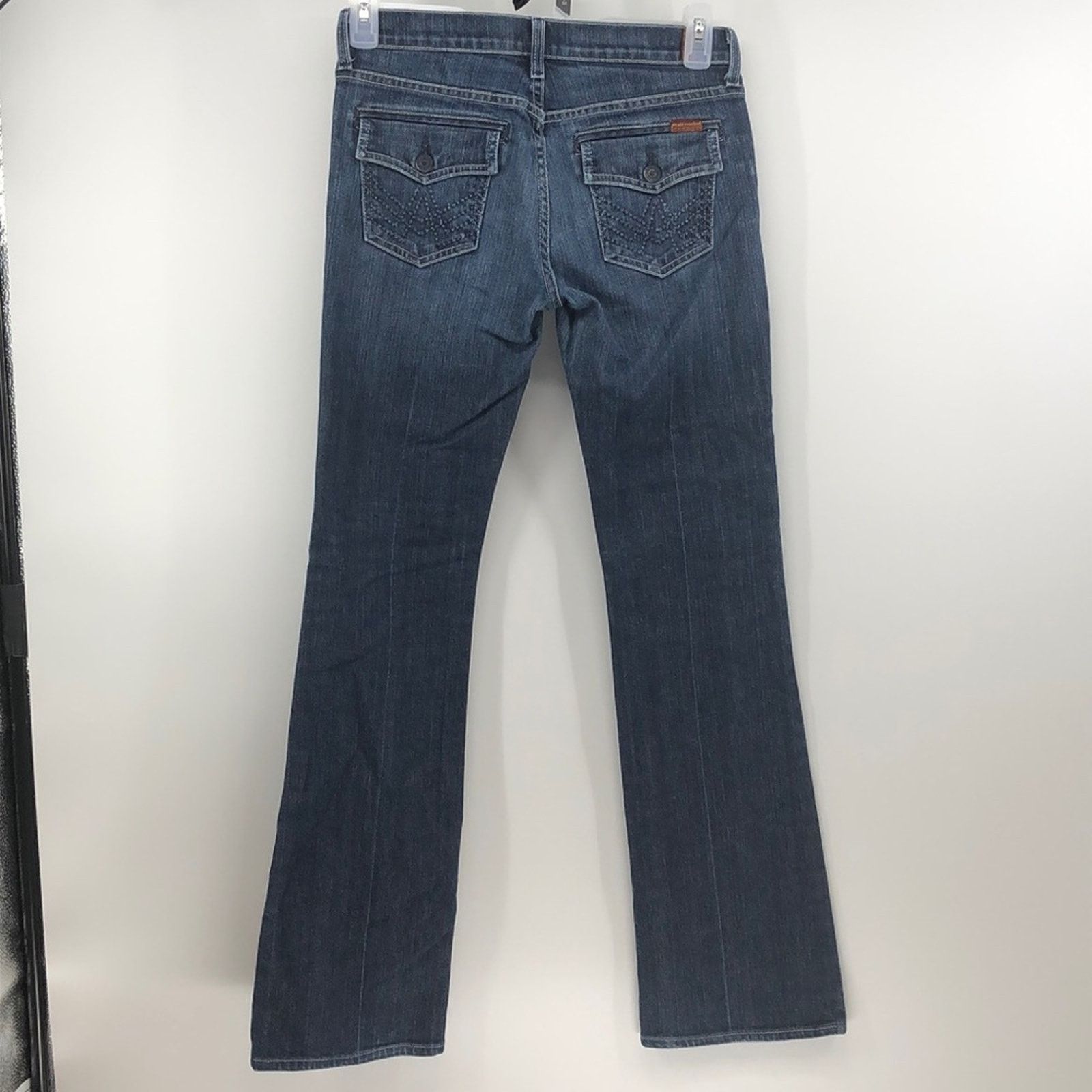 7 For All Mankind 7 for all mankind boot cut jean dark wash Y2K Low rise 29 Size 29" - 4 Thumbnail