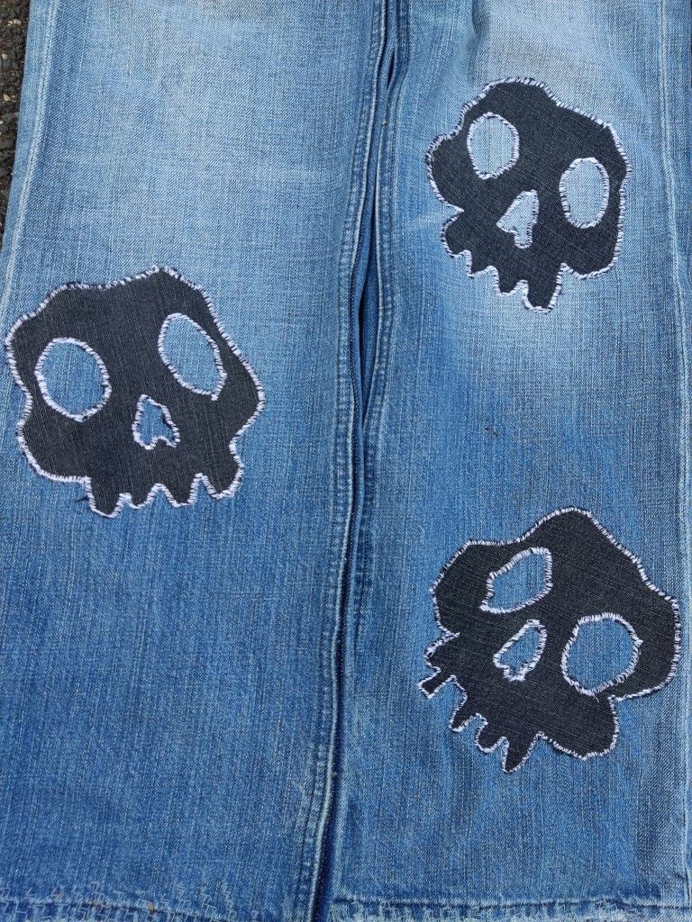Vintage Vintage Number Nine Inspired Abstract Skull Patchwork Size US 34 / EU 50 - 4 Thumbnail