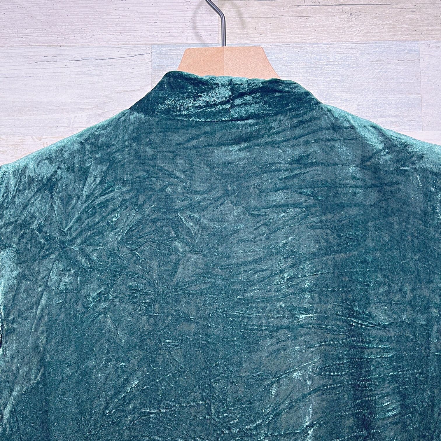 Loft LOFT Velvet Open Collarless Blazer Green Womens XS Size XS / US 0-2 / IT 36-38 - 4 Thumbnail