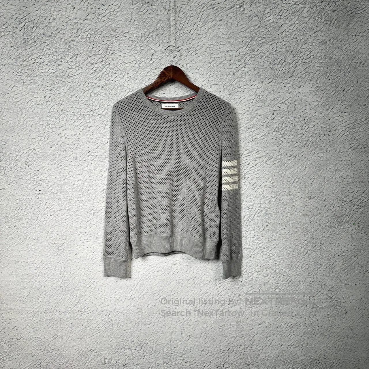 Thom Browne thom browne gray striped long sleeve sweater. Size US M / EU 48-50 / 2 - 1 Thumbnail