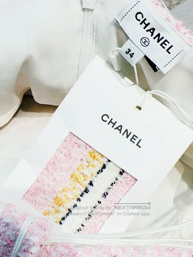 Chanel Chanel 24ss spring and summer show pink striped bow glitte Size XXS / US 00 / IT 34 - 5 Thumbnail