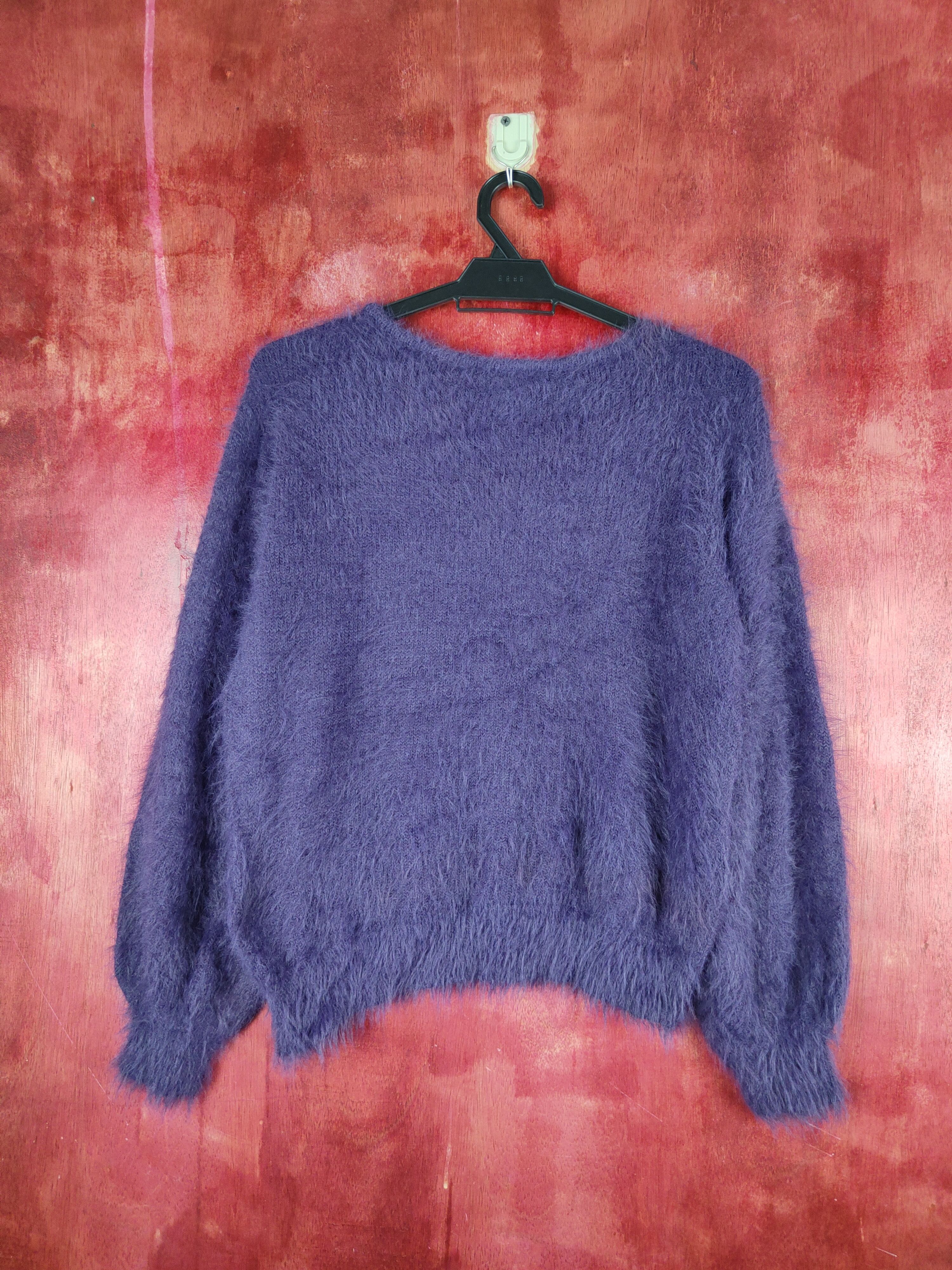Japanese Brand × Vintage Vintage Aix Les Bains Purple Fur Mohair Knitwear Size M / US 6-8 / IT 42-44 - 7 Thumbnail