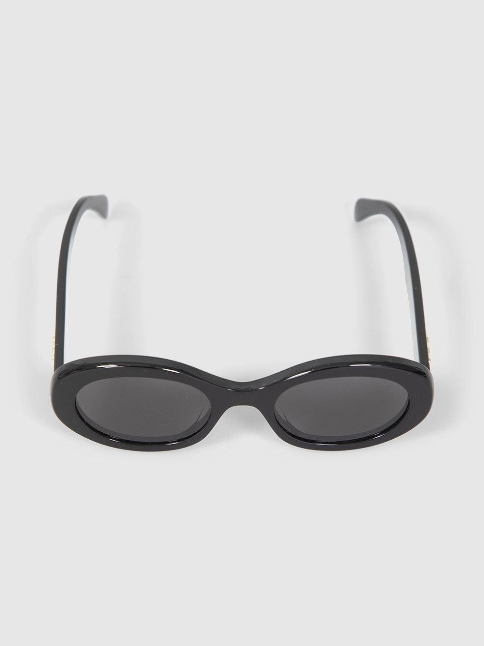 Celine Black Shiny Oval Sunglasses Size ONE SIZE - 1 Thumbnail