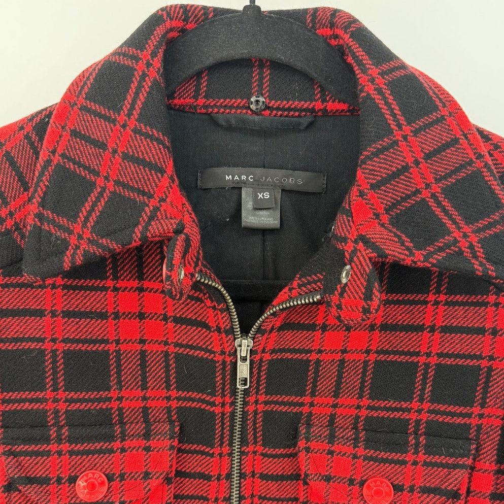 Marc Jacobs Marc Jacobs Wool Jacket Buffalo Plaid Size XS Y2K Vintage Size XS / US 0-2 / IT 36-38 - 2 Thumbnail