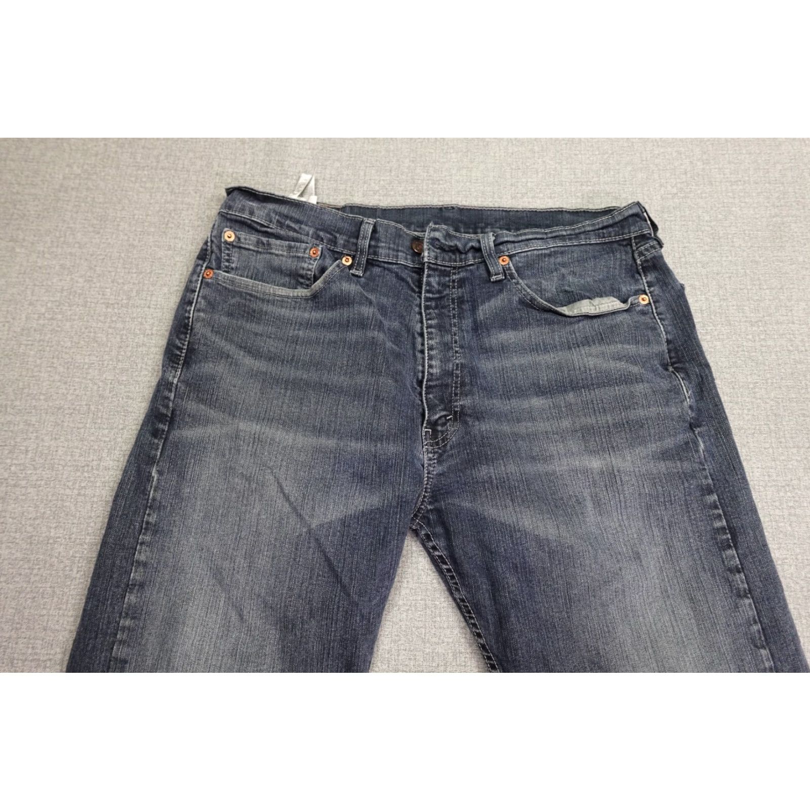Levi's Levi's 505 Jeans Men 36x30 Blue Relaxed Straight Dark Wash Denim USA Size US 36 / EU 52 - 2 Thumbnail