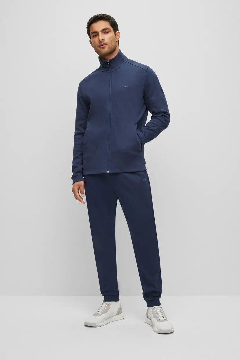 Hugo Boss 🔥 BOSS Mens Navy Full Zip Track Jacket Logo — Size M Size US M / EU 48-50 / 2 - 3 Thumbnail
