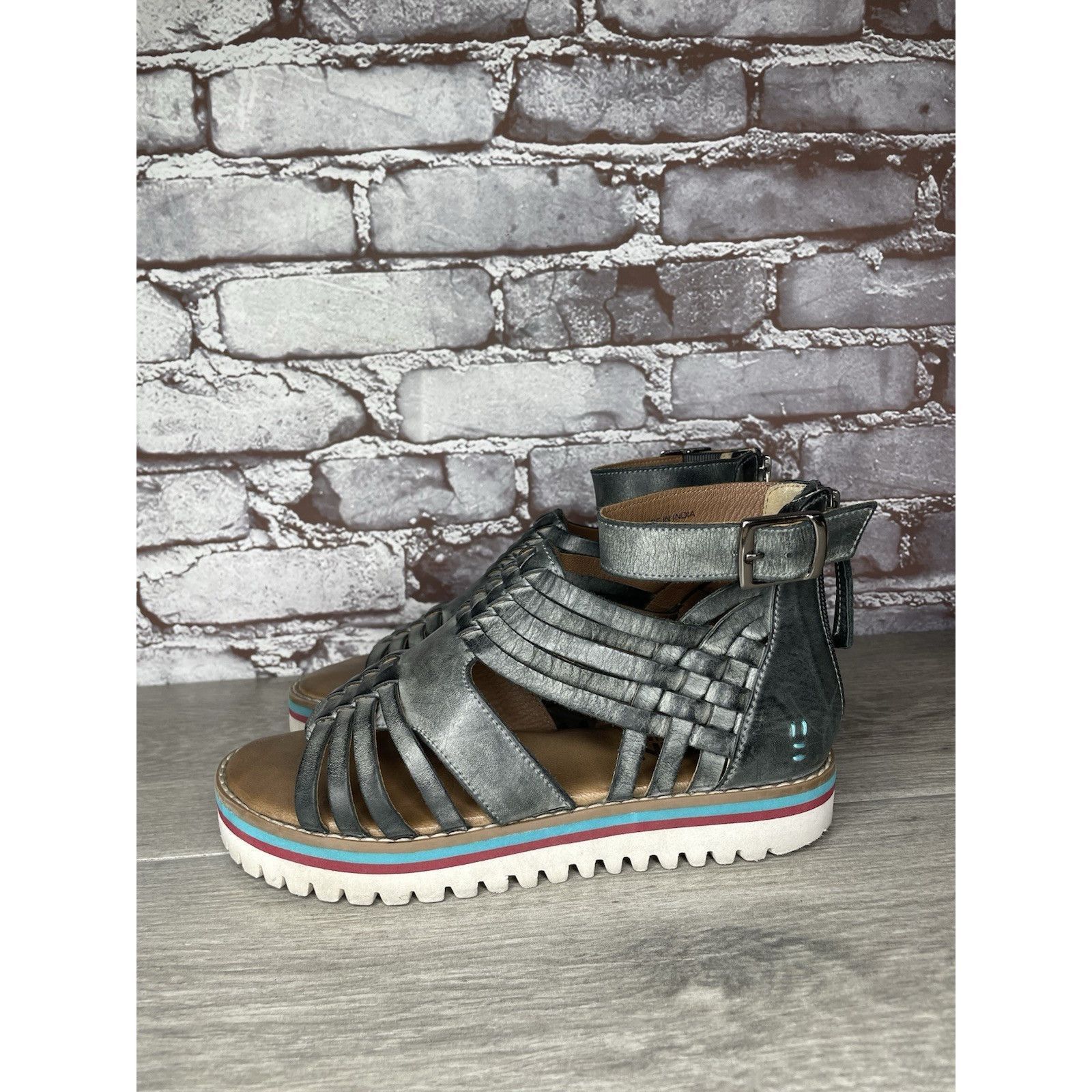Bed Stu Roan By Bed Stu Scarletty Gladiator Hi Gray Leather Epica Sa Size US 7 / IT 37 - 1 Thumbnail