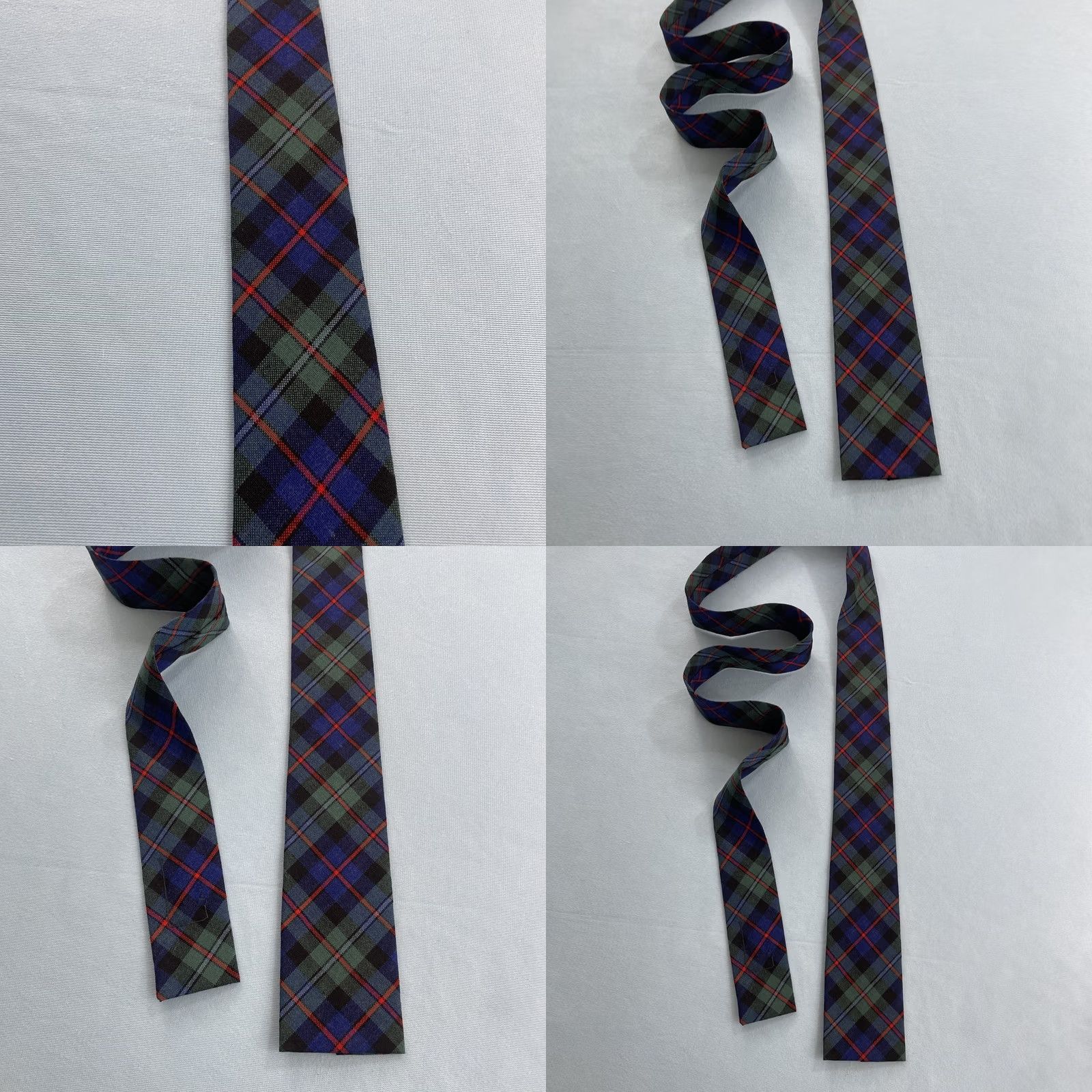 Vintage VINTAGE Melbrooke Tie Tartan Plaid Green Virgin Wool 2.5x51 Neckwear Mens Cap Capsule Necktie 50s Distinctive Square End Size ONE SIZE - 10 Thumbnail