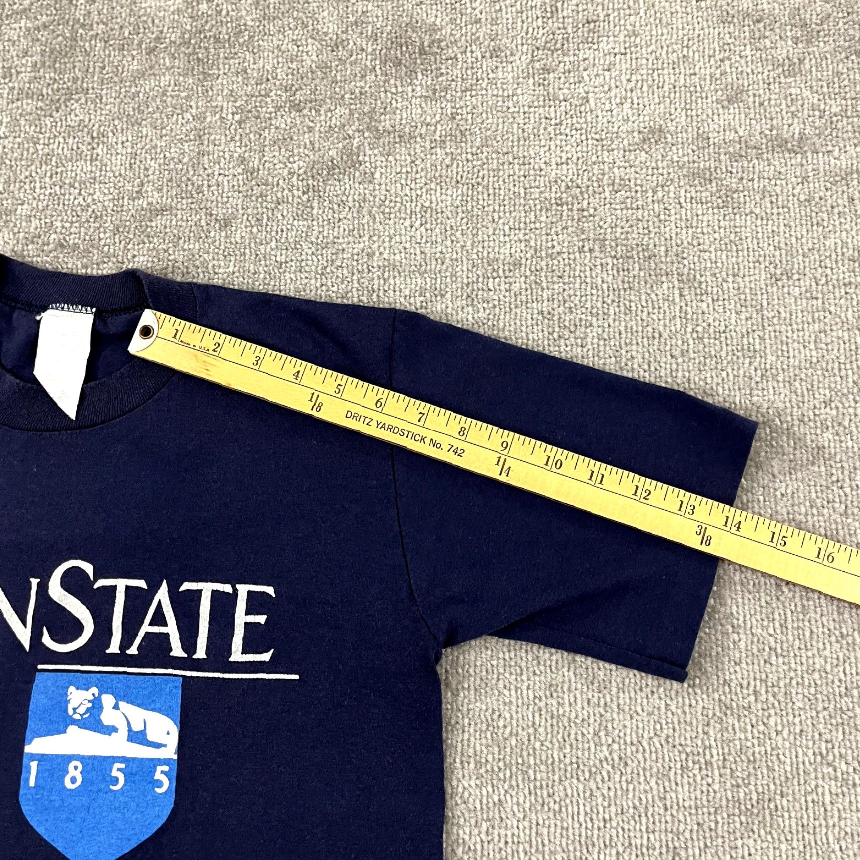 Jerzees VINTAGE Penn State Shirt Mens M 18 x 26 Blue Natty Lions Graphic 90s Jerzees Cotton Blend University College Sports Mens Size US M / EU 48-50 / 2 - 6 Thumbnail