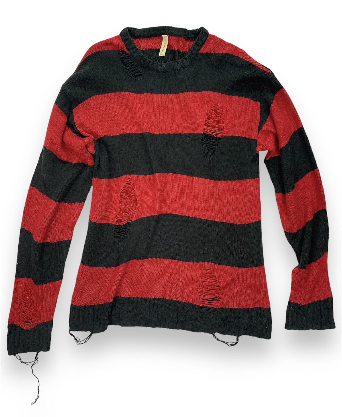 Japanese Brand Modishgaze Distressed Knit Sweater Size US M / EU 48-50 / 2 - 1 Thumbnail
