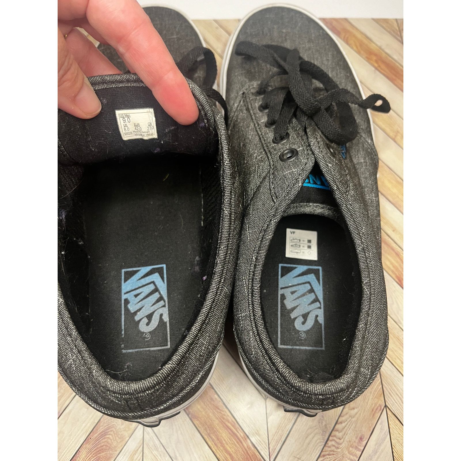 Vans Vans Off The Wall Low Top Skateboard Shoes Dark Gray Men's 9 Size US 9 / EU 42 - 3 Thumbnail