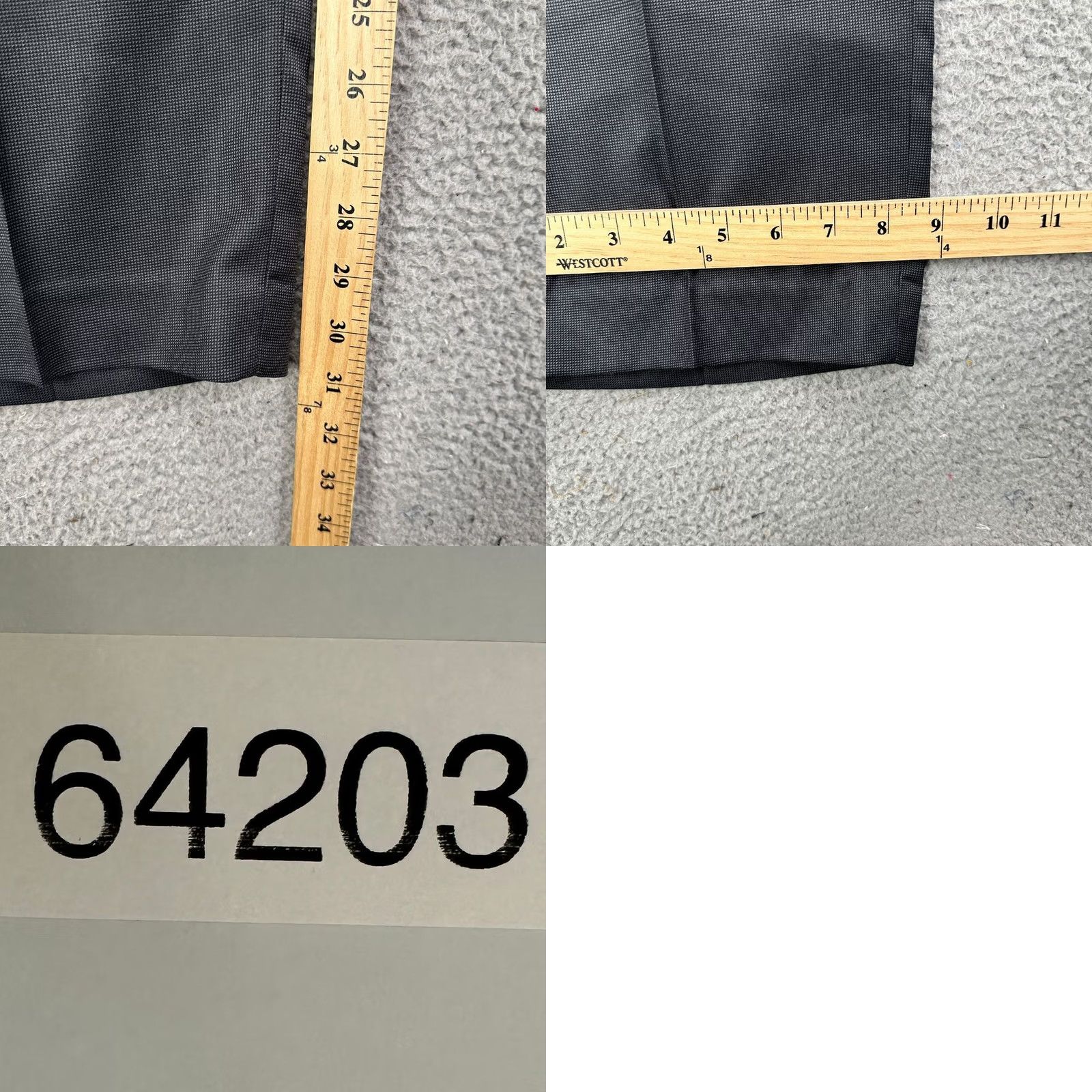 Vintage Axist Dress Pants Mens 36X30 Black Performance Tailored Flat Front Straight NEW Size US 36 / EU 52 - 8 Thumbnail
