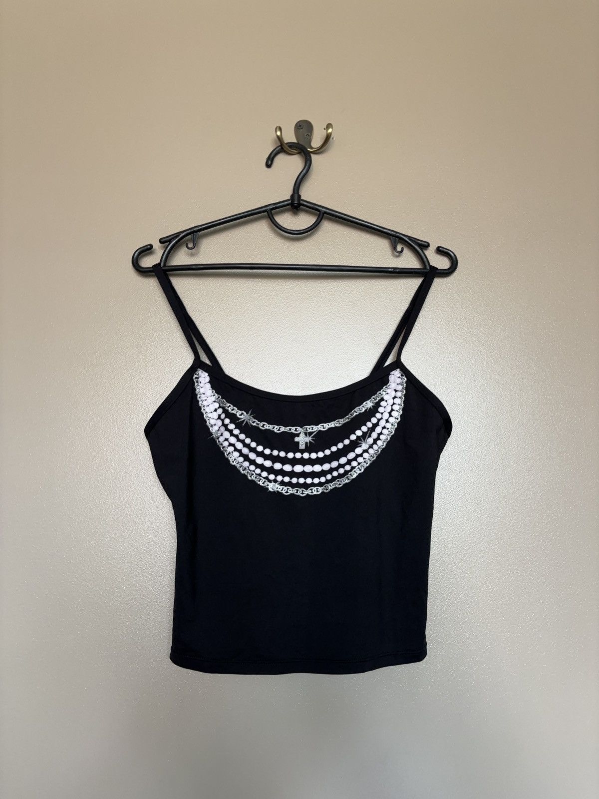 Vintage PRINTED GLAMOUR JEWELRY TANK TOP 2000s Size S / US 4 / IT 40 - 3 Thumbnail