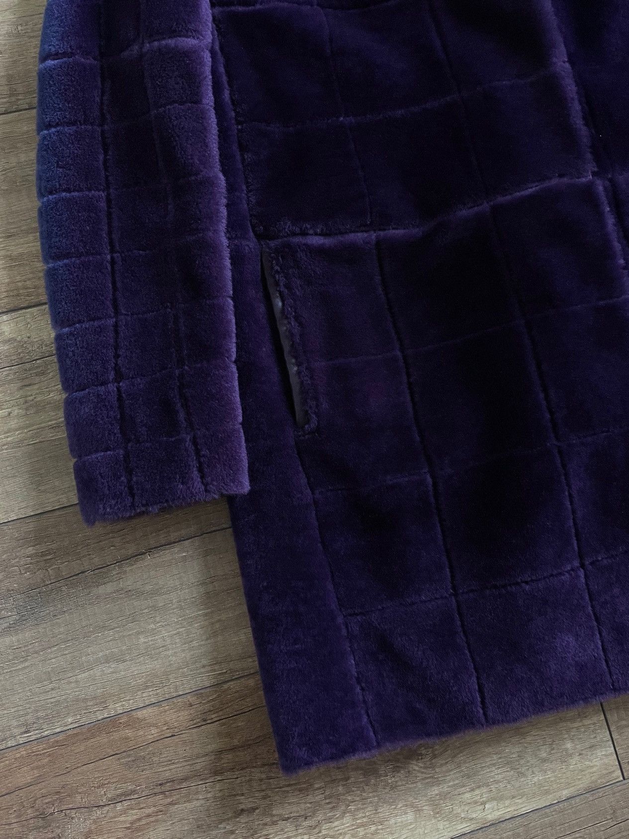 Escada Escada Purple Quilted Real Fur B-3 Long Jacket Coat Size M / US 6-8 / IT 42-44 - 8 Thumbnail