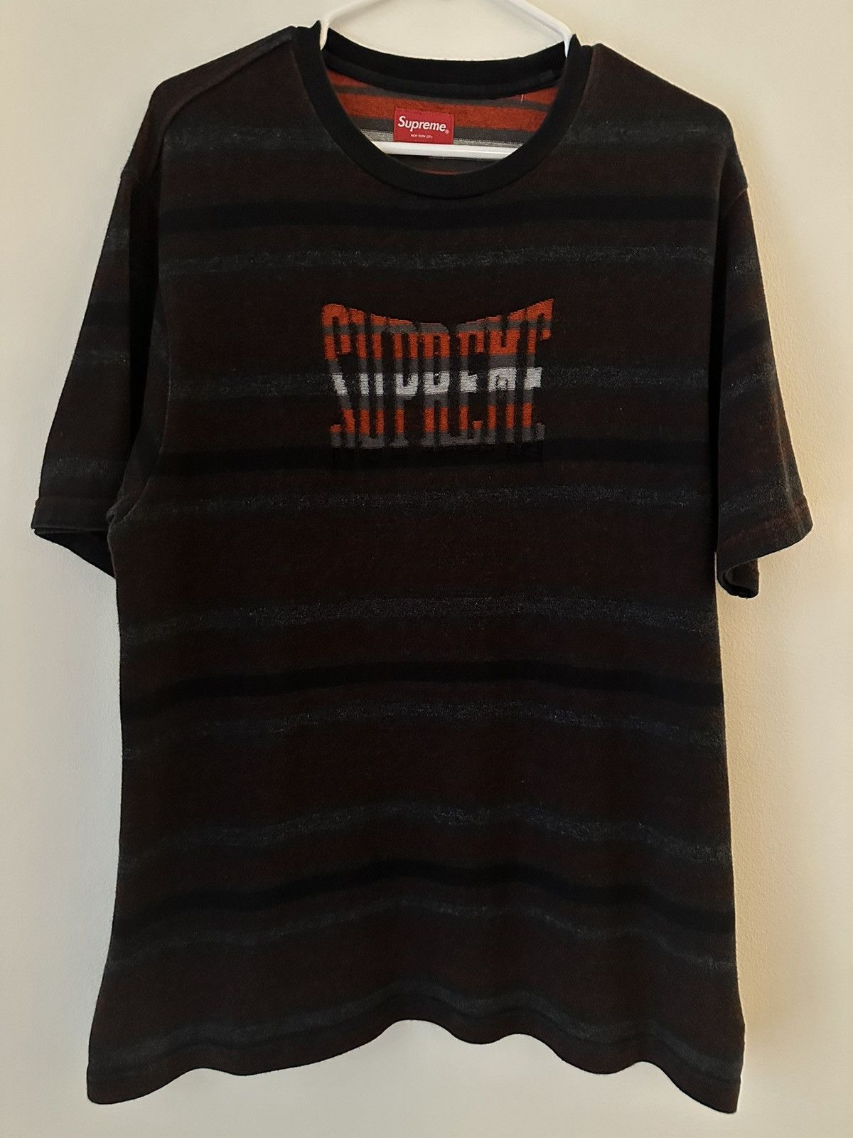 Supreme Supreme Inverted Stripe S/S Top Tee | Grailed