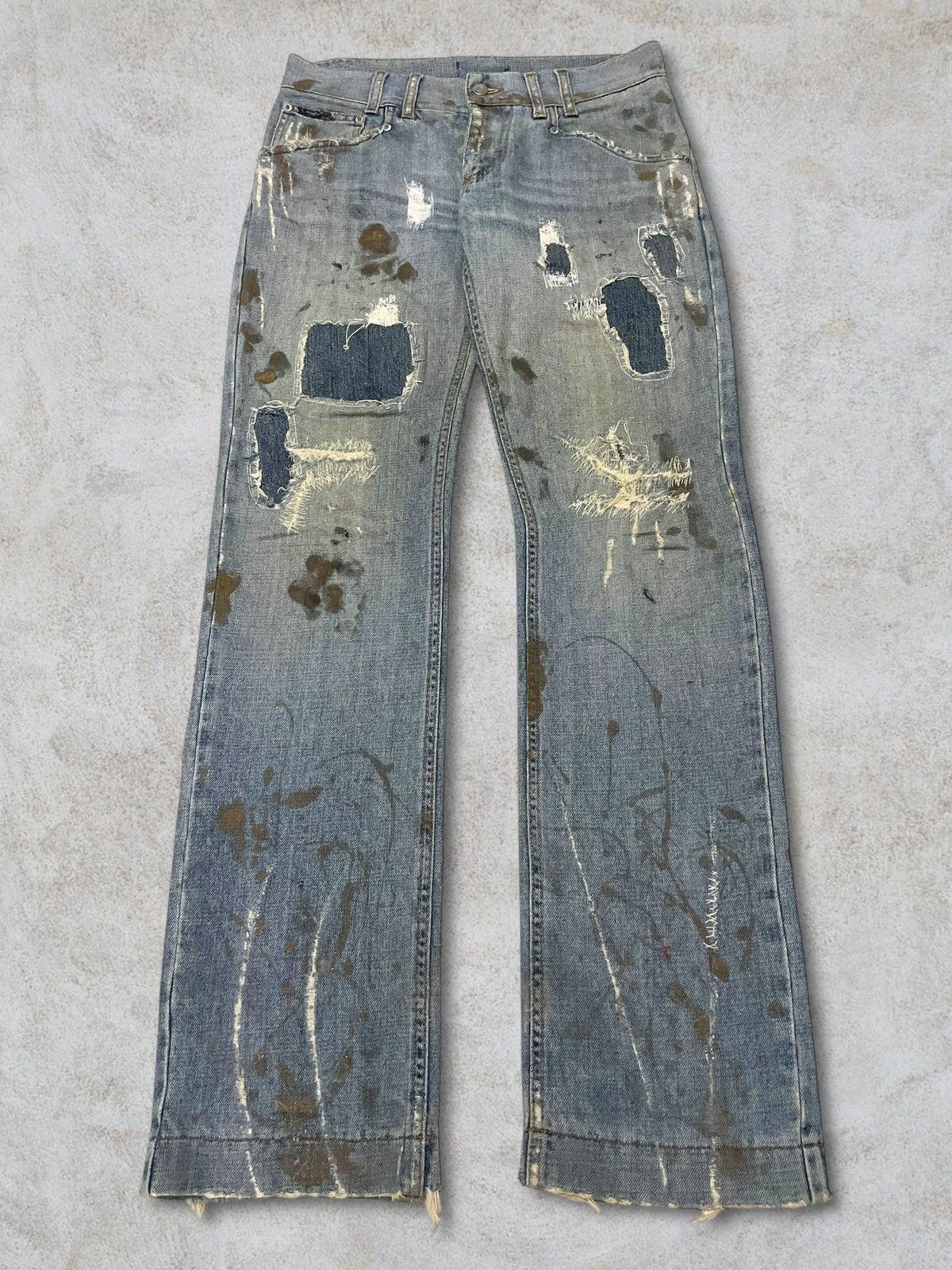 Dolce & Gabbana Dolce & Gabbana Paint Splatter Distressed Patches Sick Jeans Size US 32 / EU 48 - 5 Thumbnail
