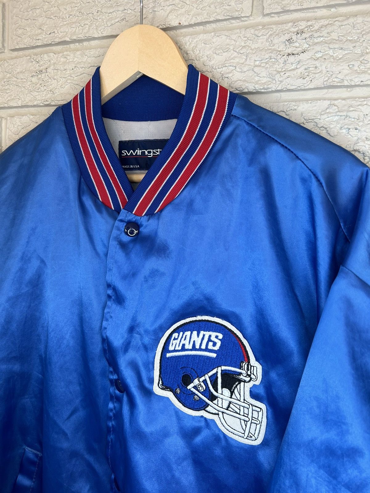 NFL × Vintage Vintage 80s New York Giants Satin NFL Jacket Size US L / EU 52-54 / 3 - 2 Thumbnail