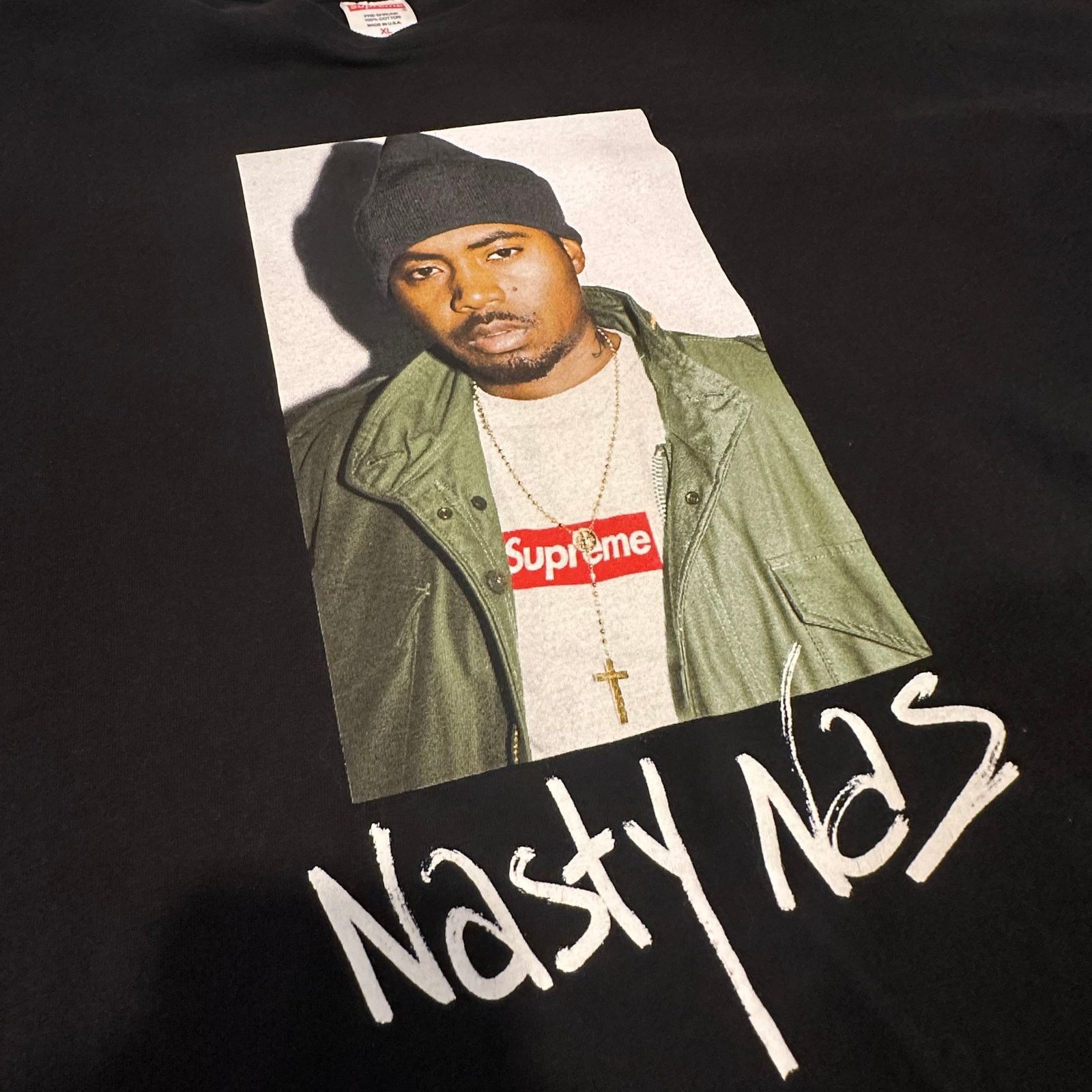 Supreme Supreme Nas Tee - Black - Size XL - Used Size US XL / EU 56 / 4 - 2 Thumbnail