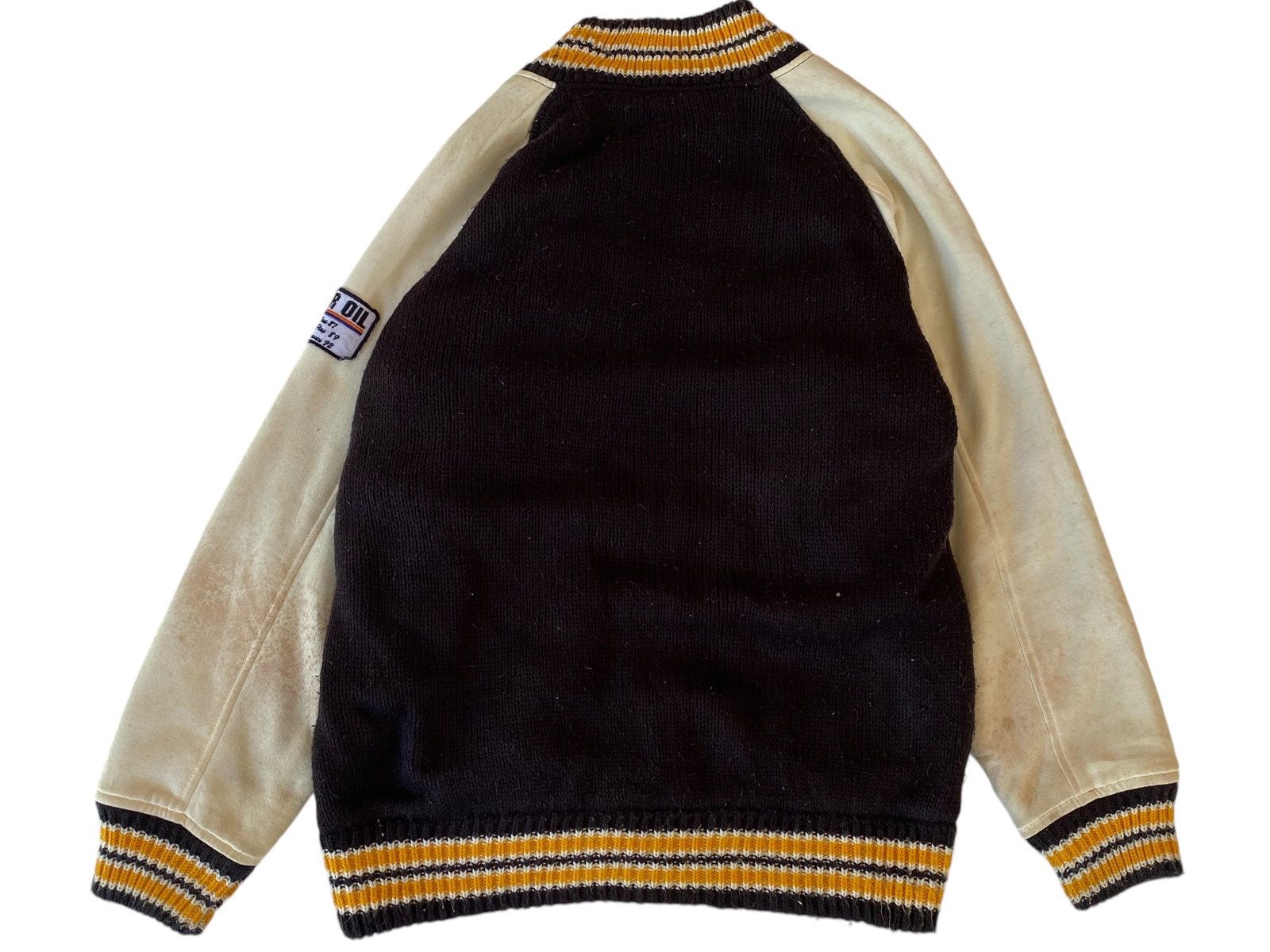 Vintage Vtg 76 Lubricants Wool Varsity Jacket Size US L / EU 52-54 / 3 - 2 Thumbnail