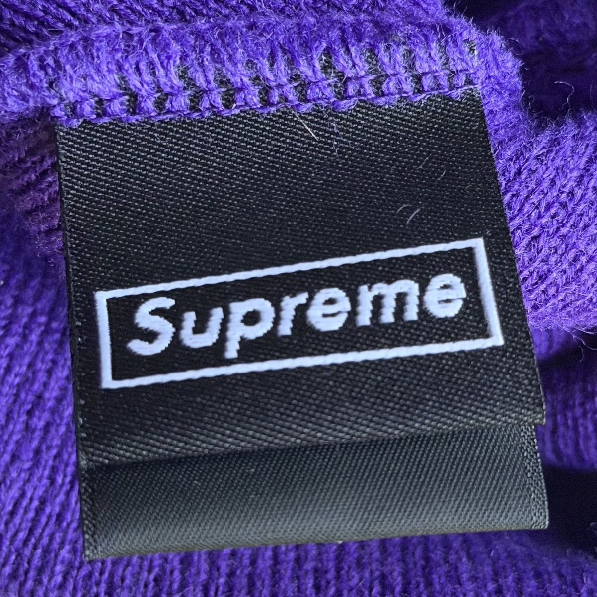 Supreme RARE Supreme New York New Era Script Purple Beanie FW24 OSFA Size ONE SIZE - 3 Thumbnail
