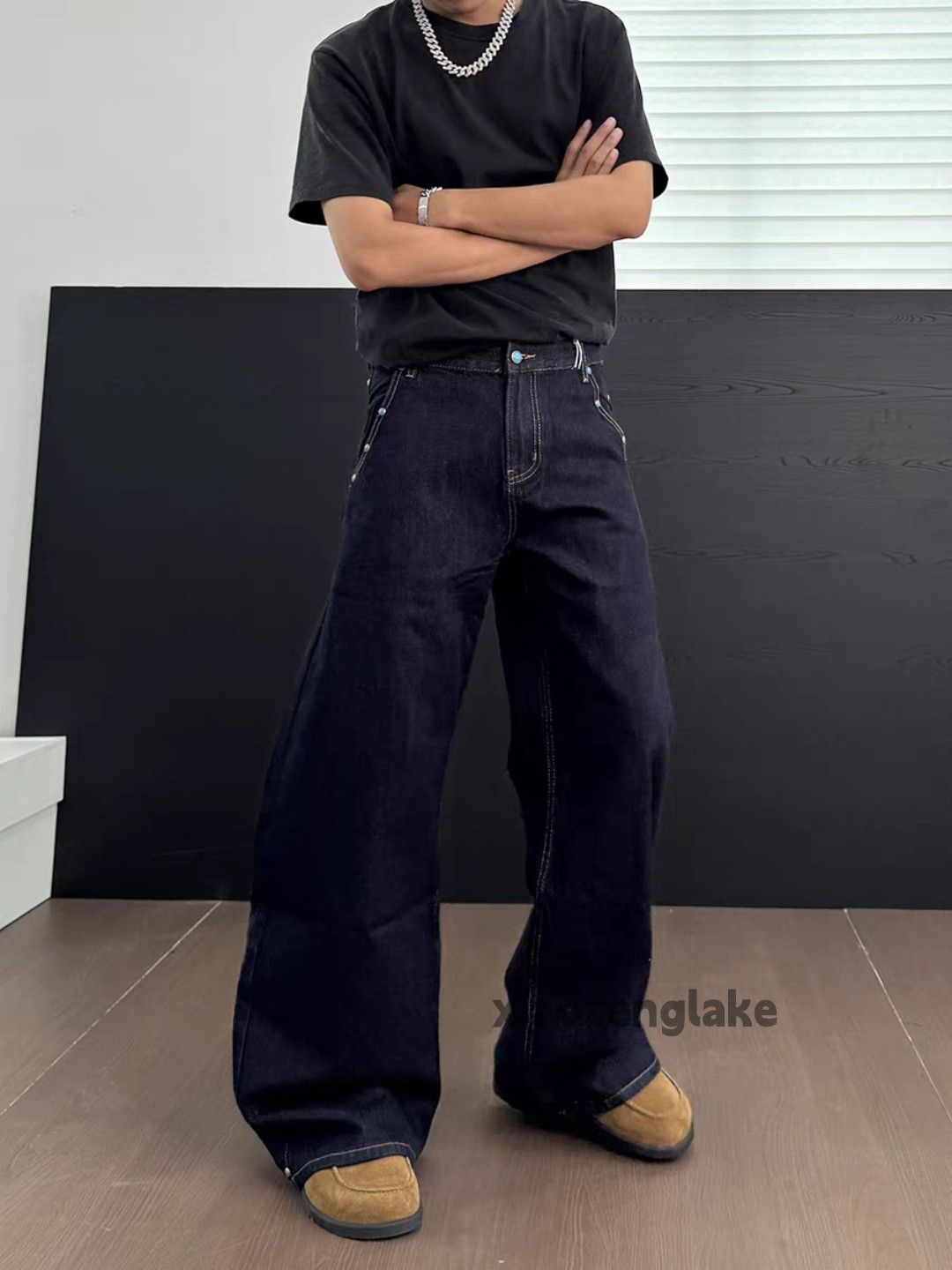 Vintage Custom unisex utility punk yuppie loose baggy jeans Size US 32 / EU 48 - 1 Thumbnail