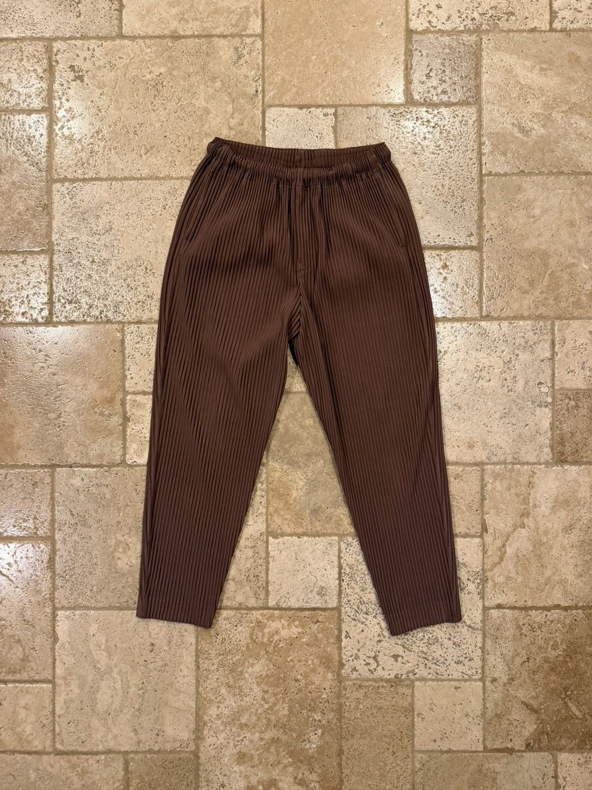 Homme Plisse Issey Miyake Homme Plisse Issey Miyake Pleated Brown Trouser Pants Size US 34 / EU 50 - 1 Thumbnail