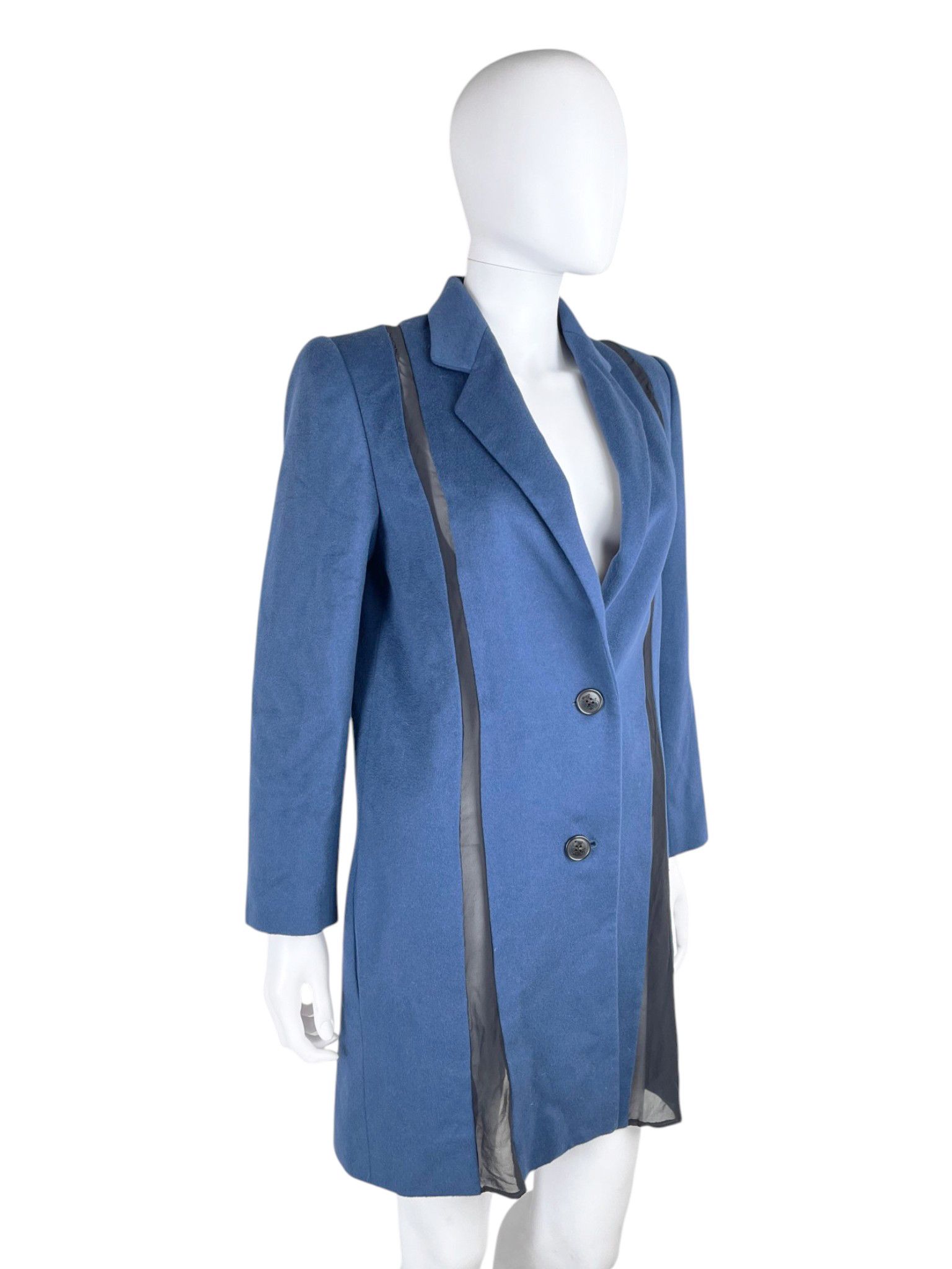 John Galliano John Galliano Paris Mid 1990's Blue Wool & Organza Coat Size S / US 4 / IT 40 - 3 Thumbnail
